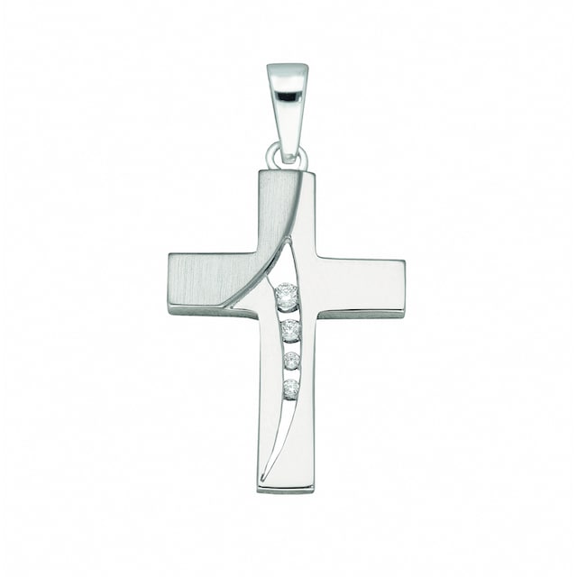 Adelia´s Kette mit Anhänger »925 Silber Kreuz Anhänger mit Zirkonia«,  Schmuckset - Set mit Halskette online kaufen | BAUR