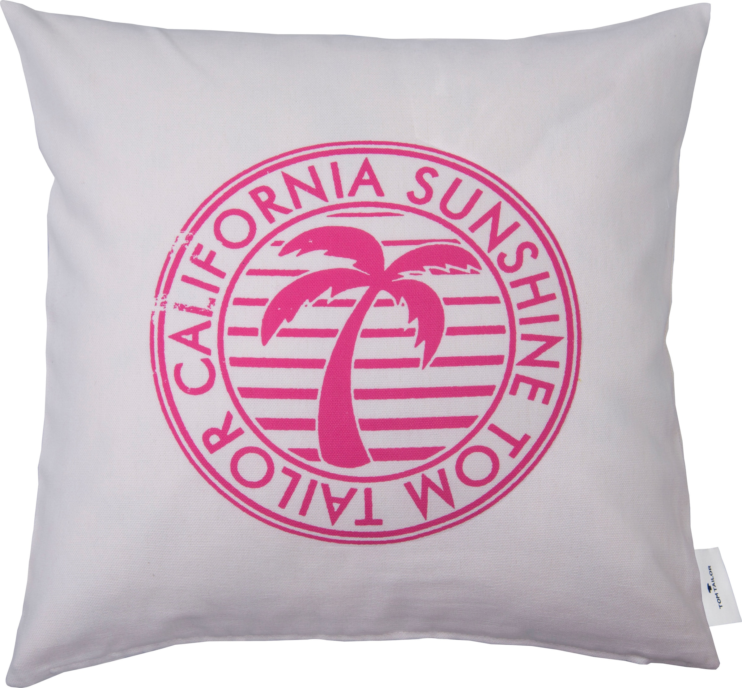 TOM TAILOR HOME Dekokissen »California Sunshine«, (1 St.), mit Palme und  Schriftzug, Kissenhülle ohne Füllung, 1 Stück | BAUR