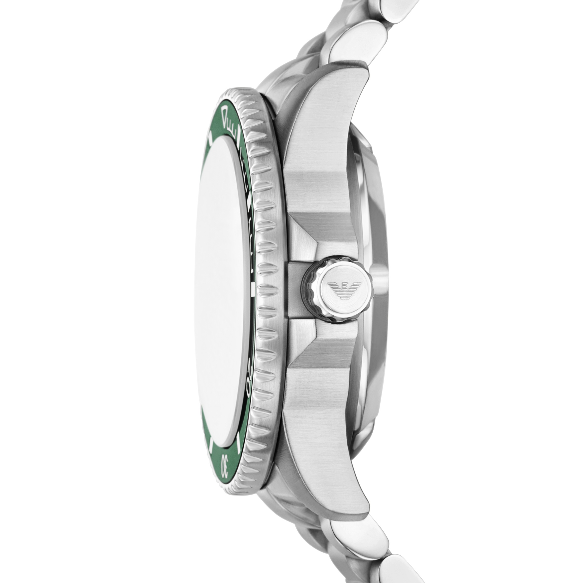 Emporio Armani Automatikuhr, Armbanduhr, Herrenuhr, Mechanische Uhr, Edelstahlarmband, analog, Tag