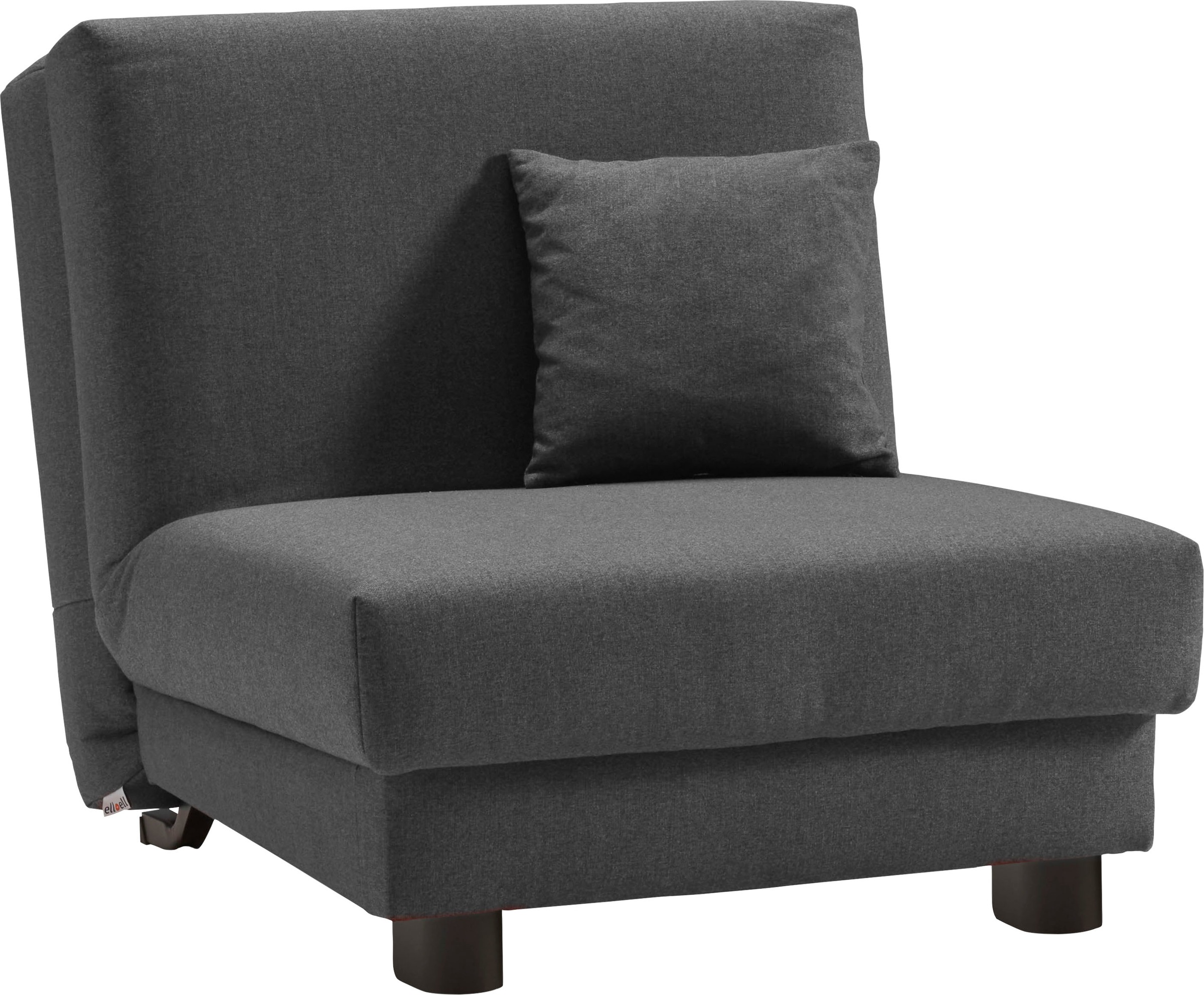 ell + ell Schlafsofa »Enny«, Liegefläche Breite 80 cm, Liegehöhe 45 cm, Füße schwarz, Rückenlehne