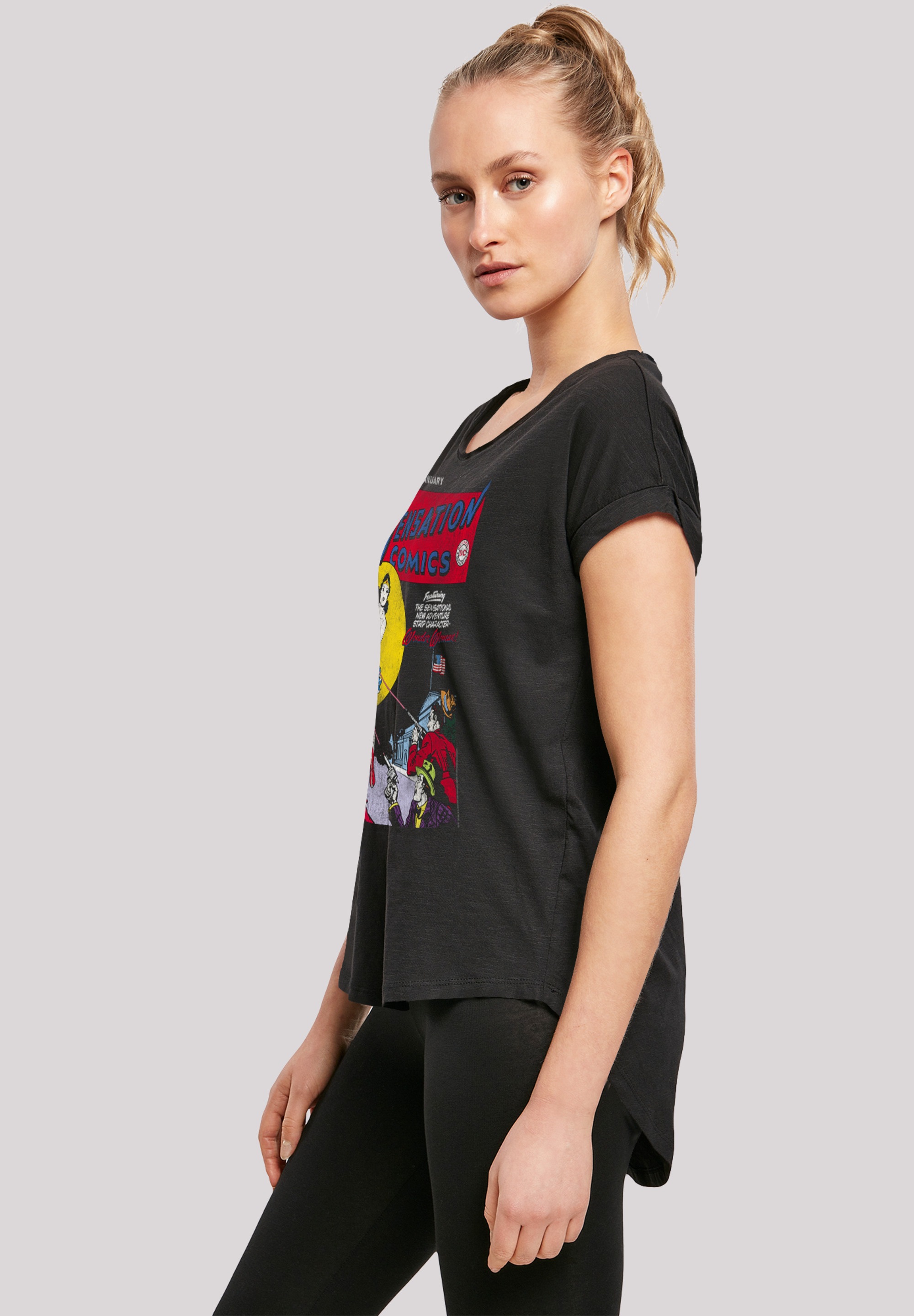 F4NT4STIC T-Shirt »Wonder Woman Sensation Comics«, Damen,Premium Merch,Lang,Longshirt,Bedruckt