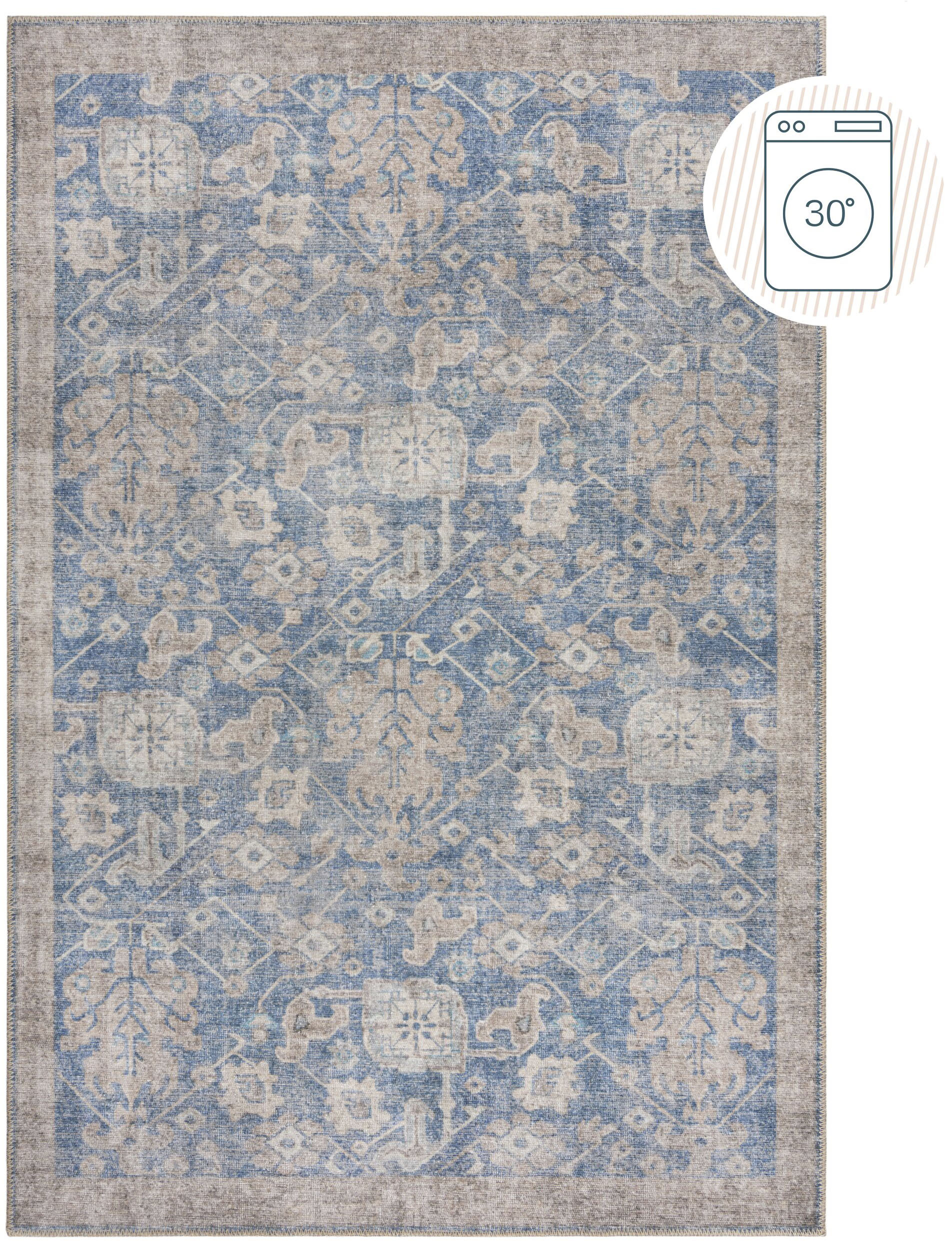 FLAIR RUGS Teppich "Orelia" rechteckig 4 mm Höhe Waschbarer Traditioneller Teppich