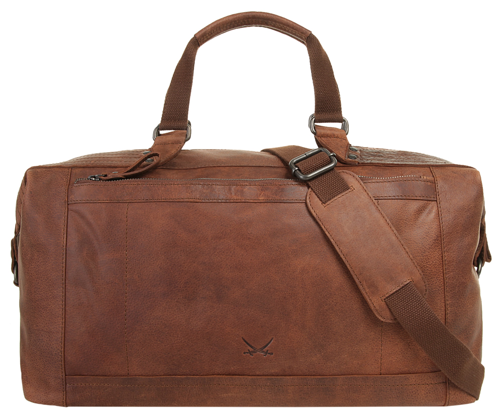 SANSIBAR Reisetasche "SANSIBAR Damen, Herren Reisetasche echt Leder", braun, Leder, gepflegt, Taschen, echt Leder