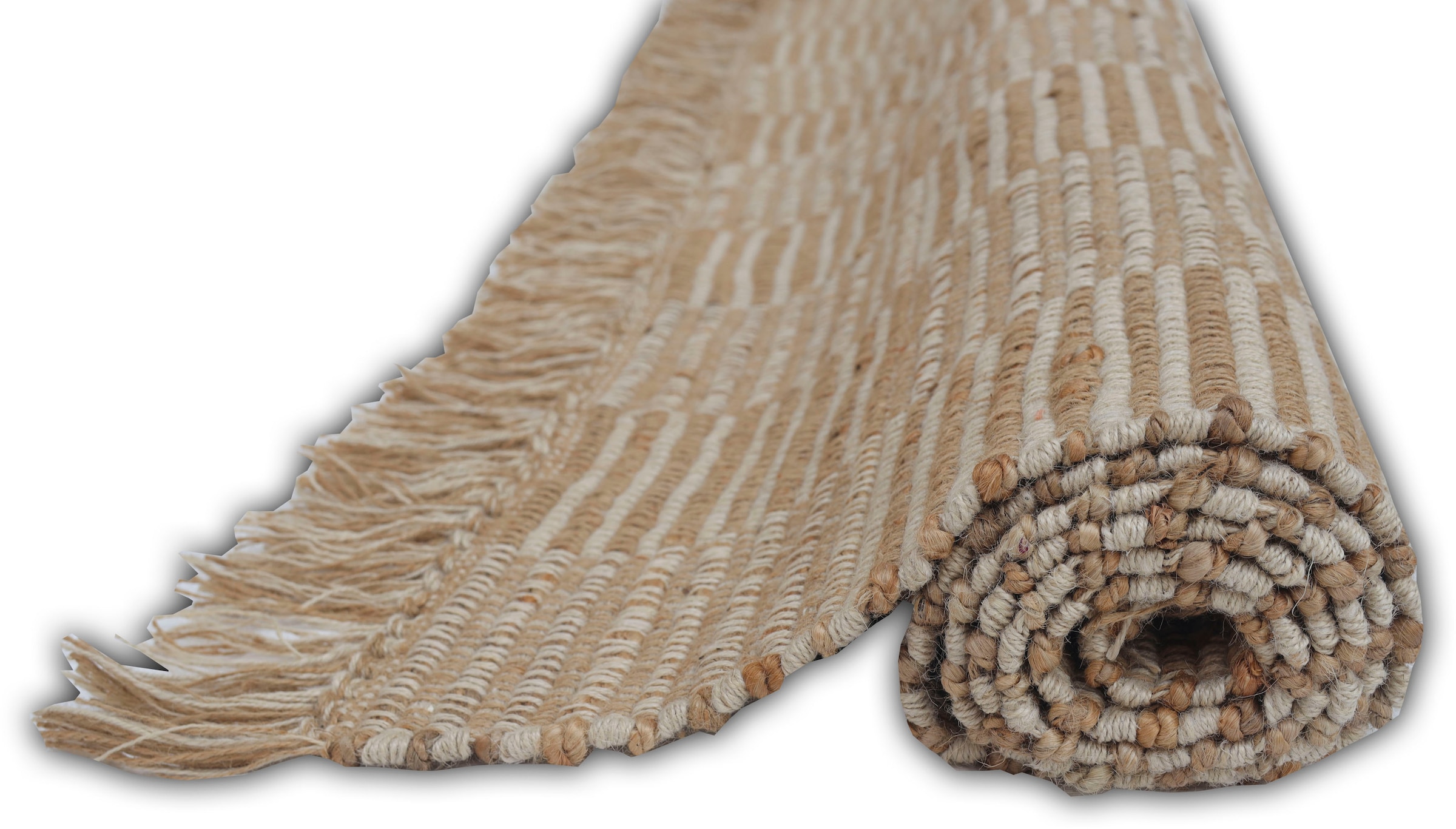 affaire 100% aus Teppich rechteckig, »Himal«, Geflochtener Karo-Muster | Home Naturprodukt BAUR bestellen Jute, Teppich,