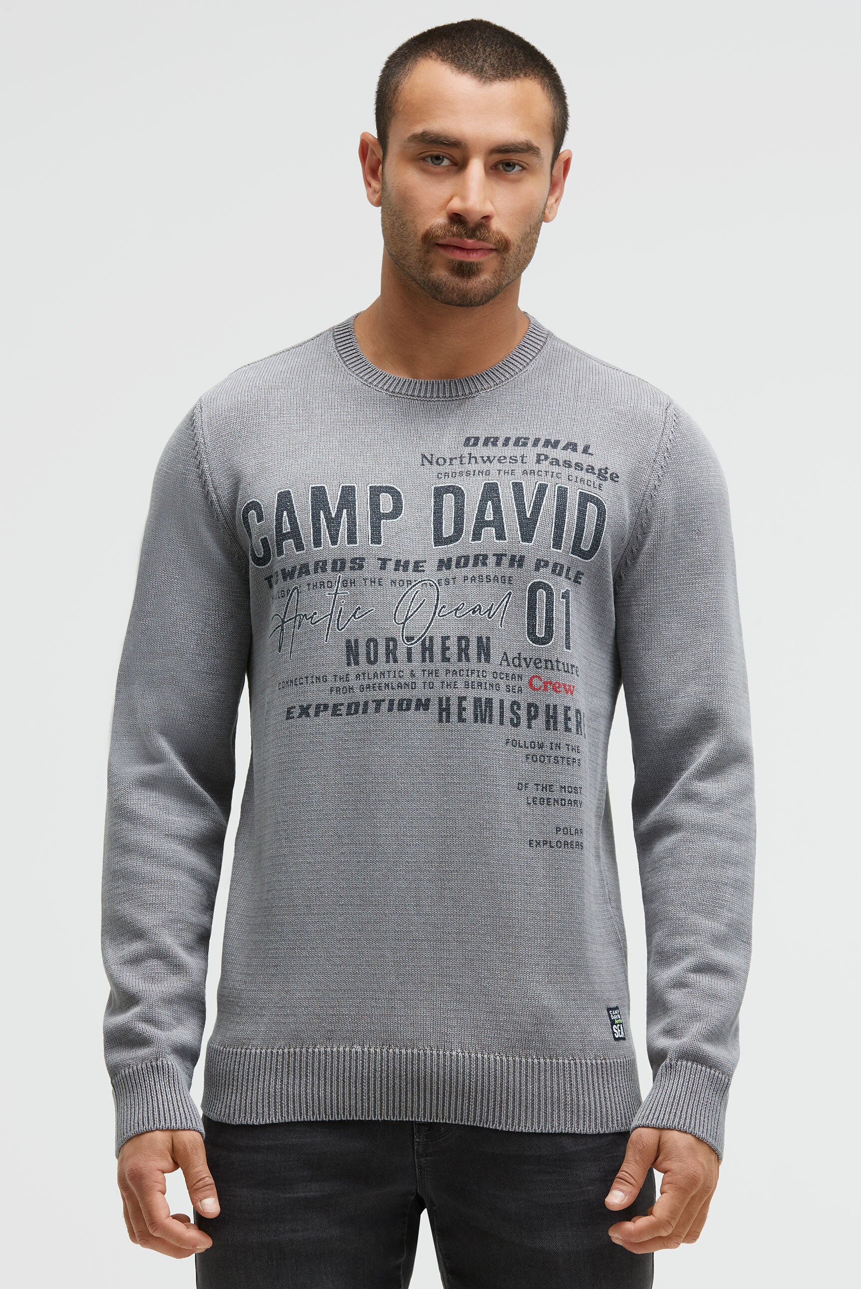 CAMP DAVID Rundhalspullover günstig online kaufen