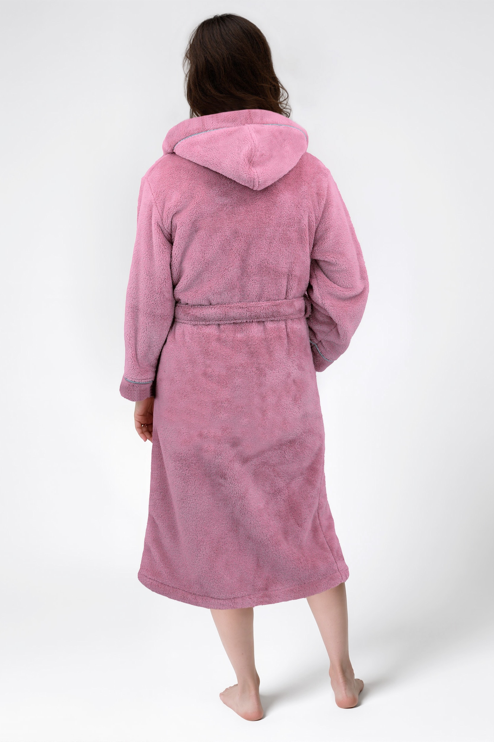my home Unisex-Bademantel »Lillou, ideal für Sauna & Spa, Hotelbademantel, Morgenmantel«, (1 St.), kuschelig weicher Fleece, für Damen und Herren, XS-3XL