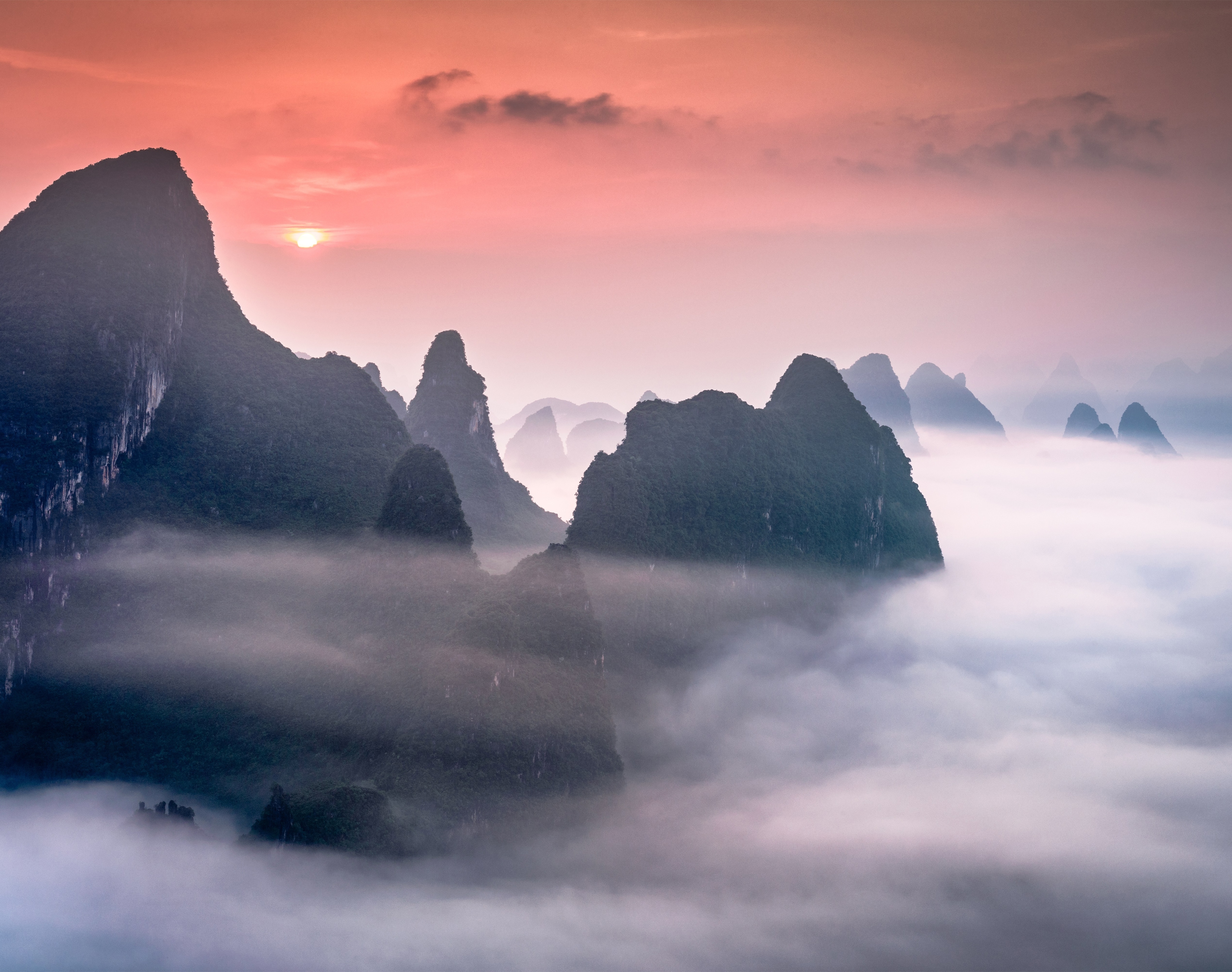 Papermoon Fototapete "Karst Mountains in Guilin China" glatt