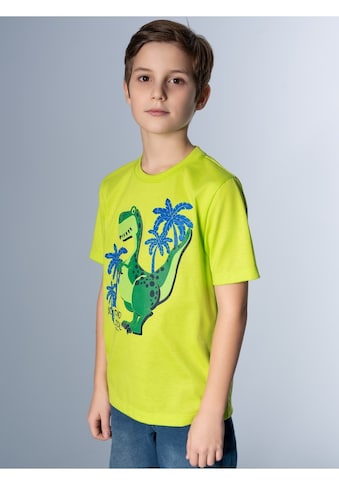 T-Shirt »TRIGEMA T-Shirt mit coolem Dino-Motiv«, (1 tlg.)