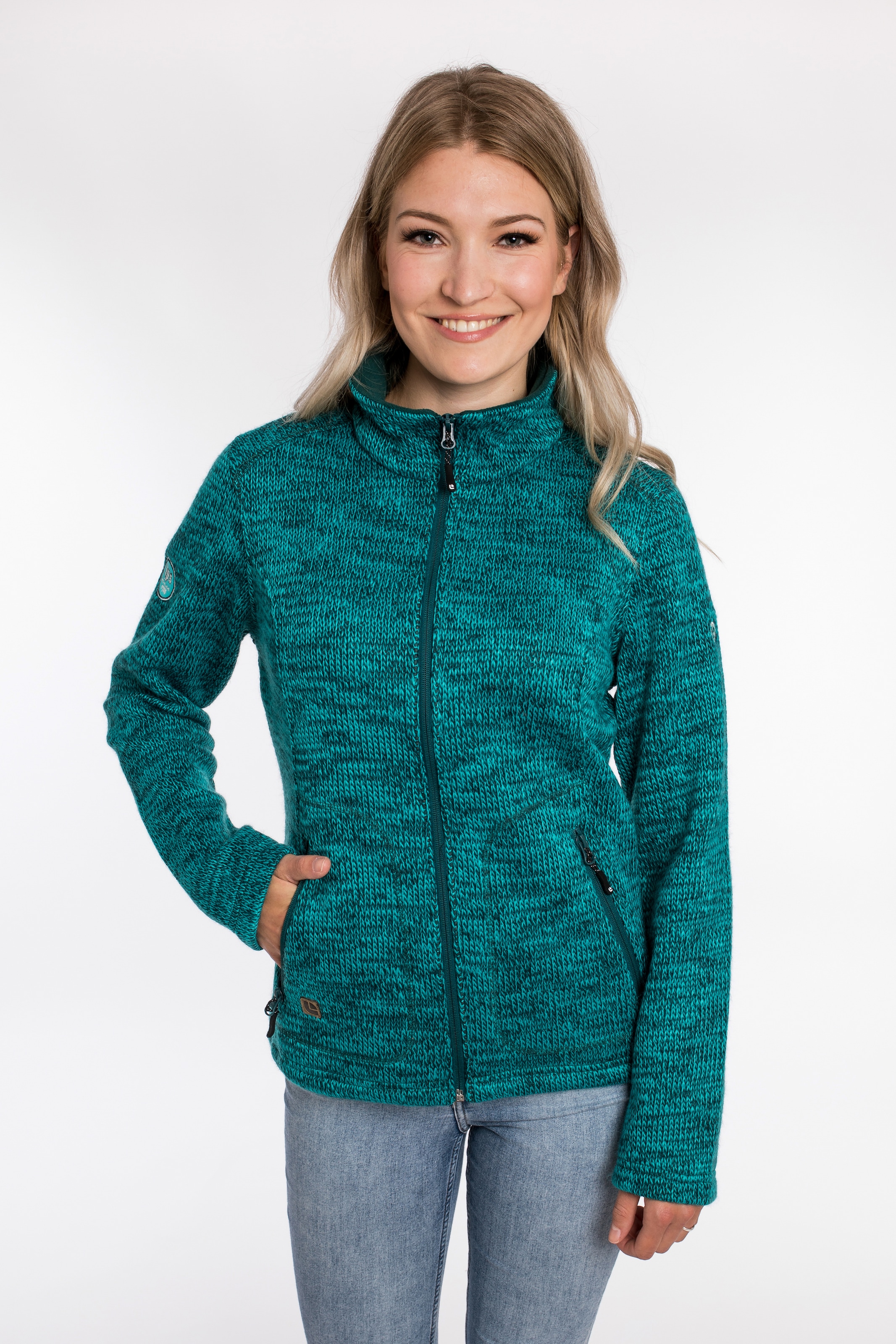 DEPROC Active Strickfleecejacke "WILLMORE MELANGE WOMEN", in edler Optik günstig online kaufen