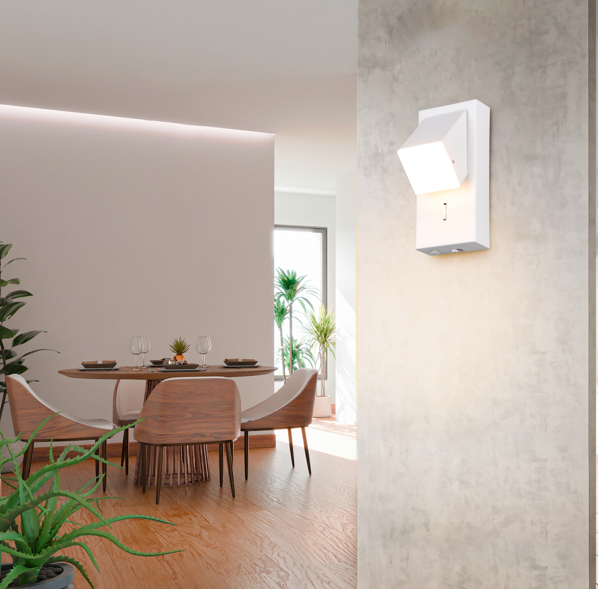 TRIO Leuchten LED Wandleuchte »RAGLAN, schwenkbare LED Wandlampe, flexibel als up- oder down-light« LED-Board 1 Stk. Warmweiß 400 Lumen 3000K warmweiß, Metall Wandlampe IP20