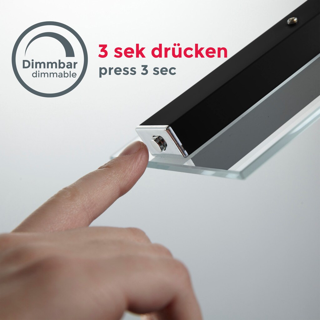 B.K.Licht Pendelleuchte, 1 x LED-Platine 20 Watt, 1.600lm, 3.000K, dimmbar, höhenverstellbar, Echtglasscheibe