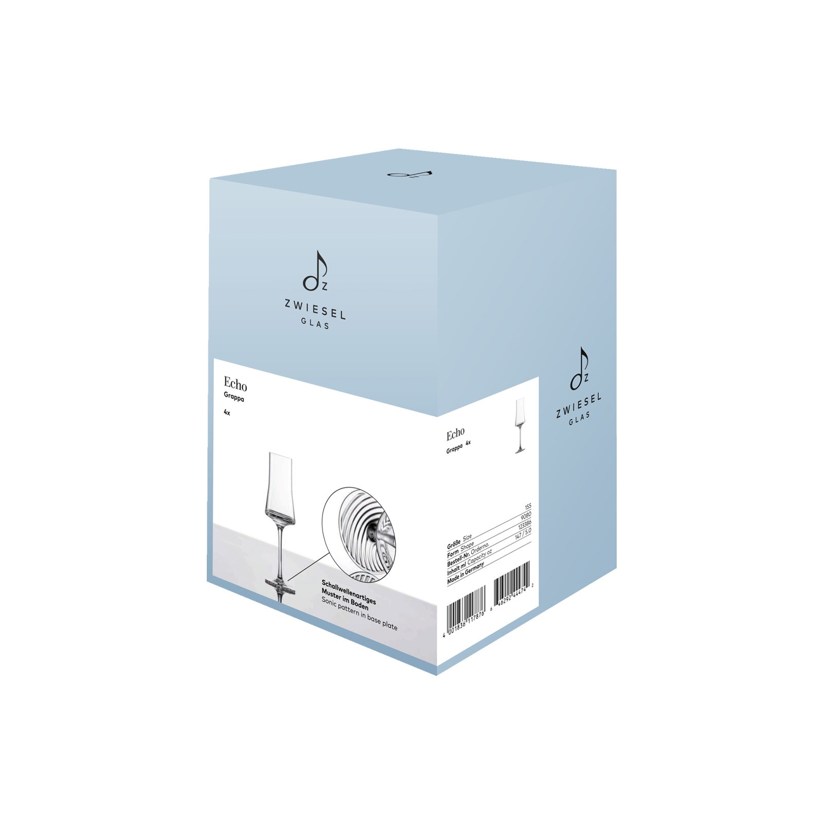 Zwiesel Glas Schnapsglas »Grappagläser ECHO 147 ml 4er Set transparent«