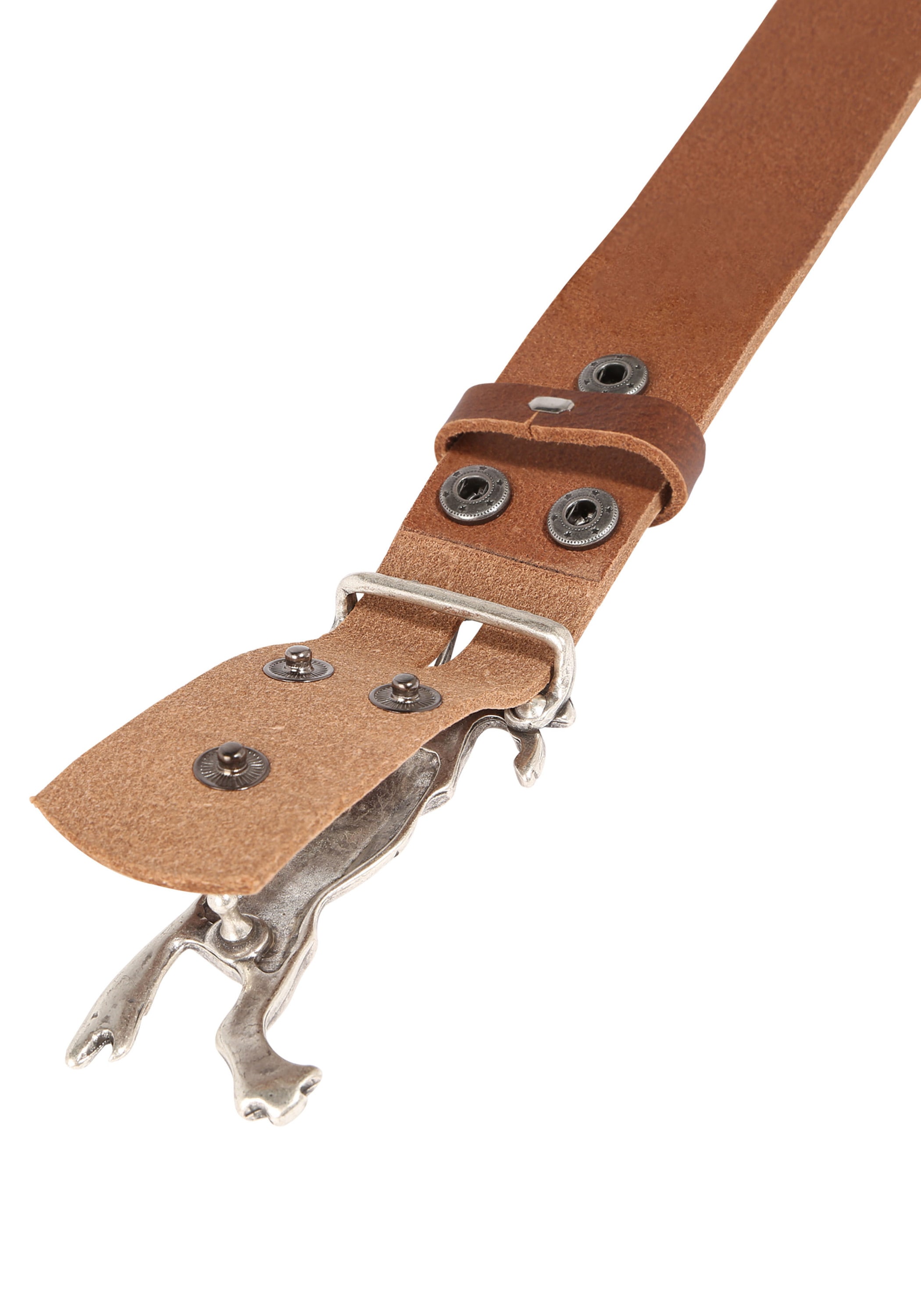 Rettungsring Gürtel Ledergürtel »»Wasserbüffel Rehbraun«, mit austauschbarer Schließe »Rennpferd««