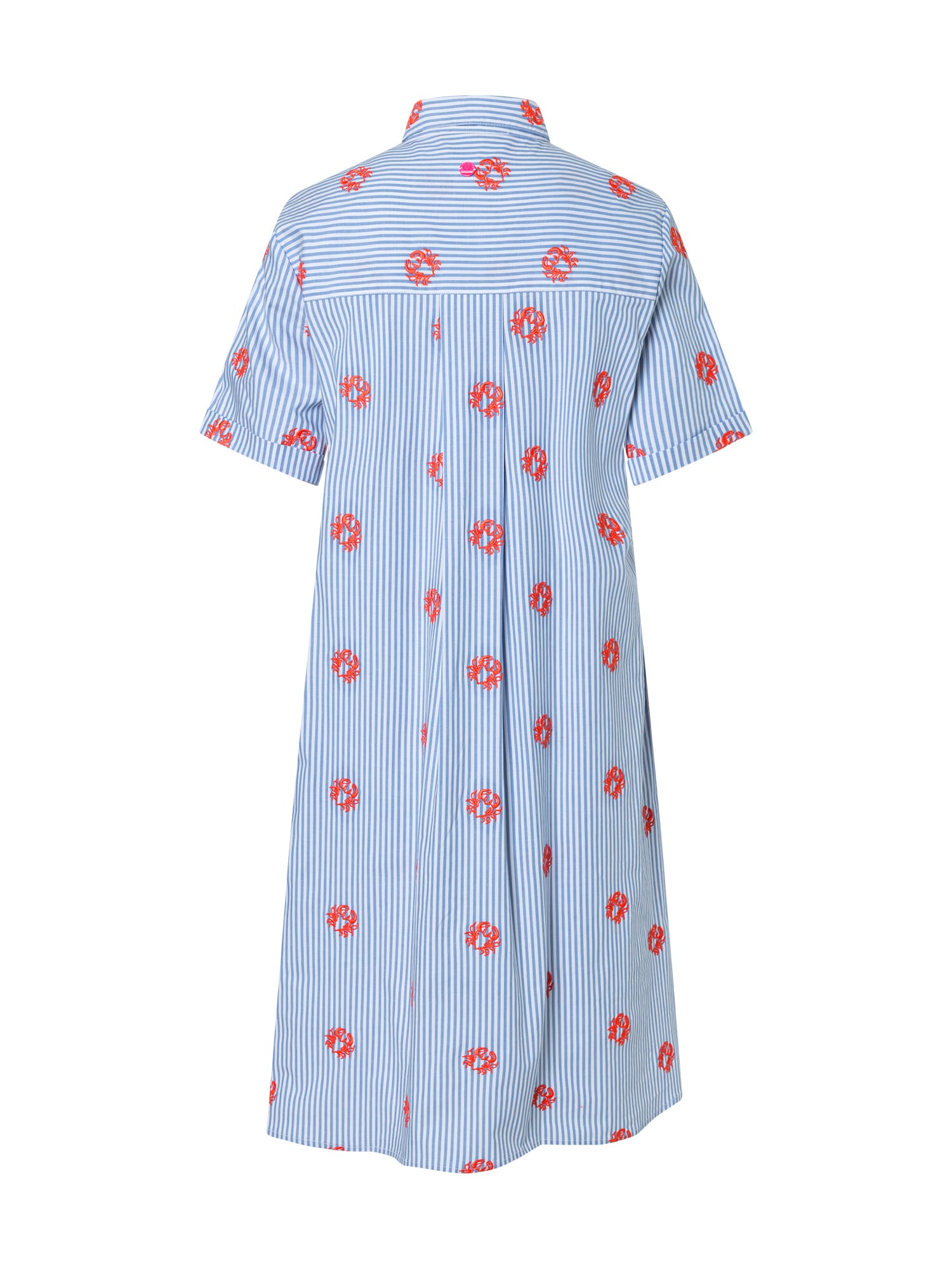 Lieblingsstück Hemdblusenkleid »NaraL« Kurzarm mit Umschlagsaum, Stickereien
