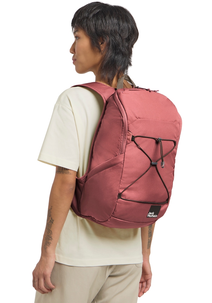 Daypack JACK WOLFSKIN "SERENE", rot (mineralrot), Rucksäcke, Damen, onesize, Obermaterial: 100% Polyester