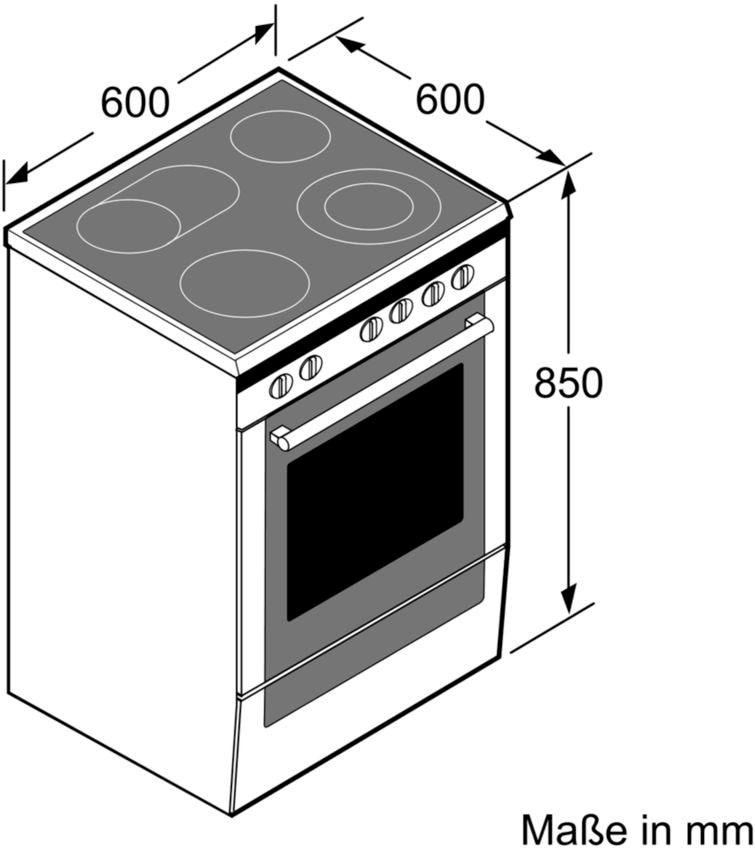 BOSCH Elektro-Standherd »HKA090220«, 2, HKA090220