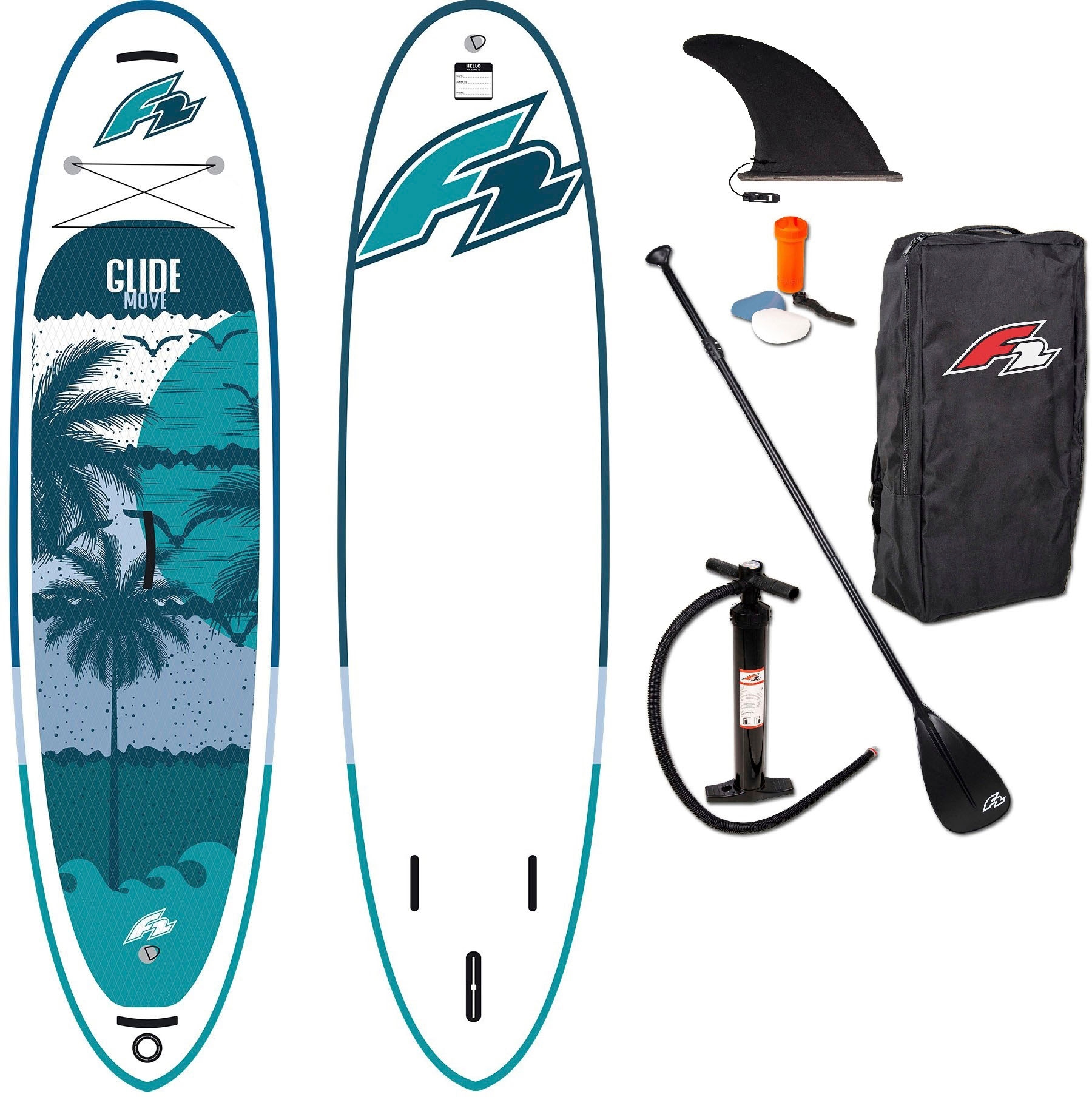 F2 SUP-Board »Glide Move«, (Packung, 5 tlg.)