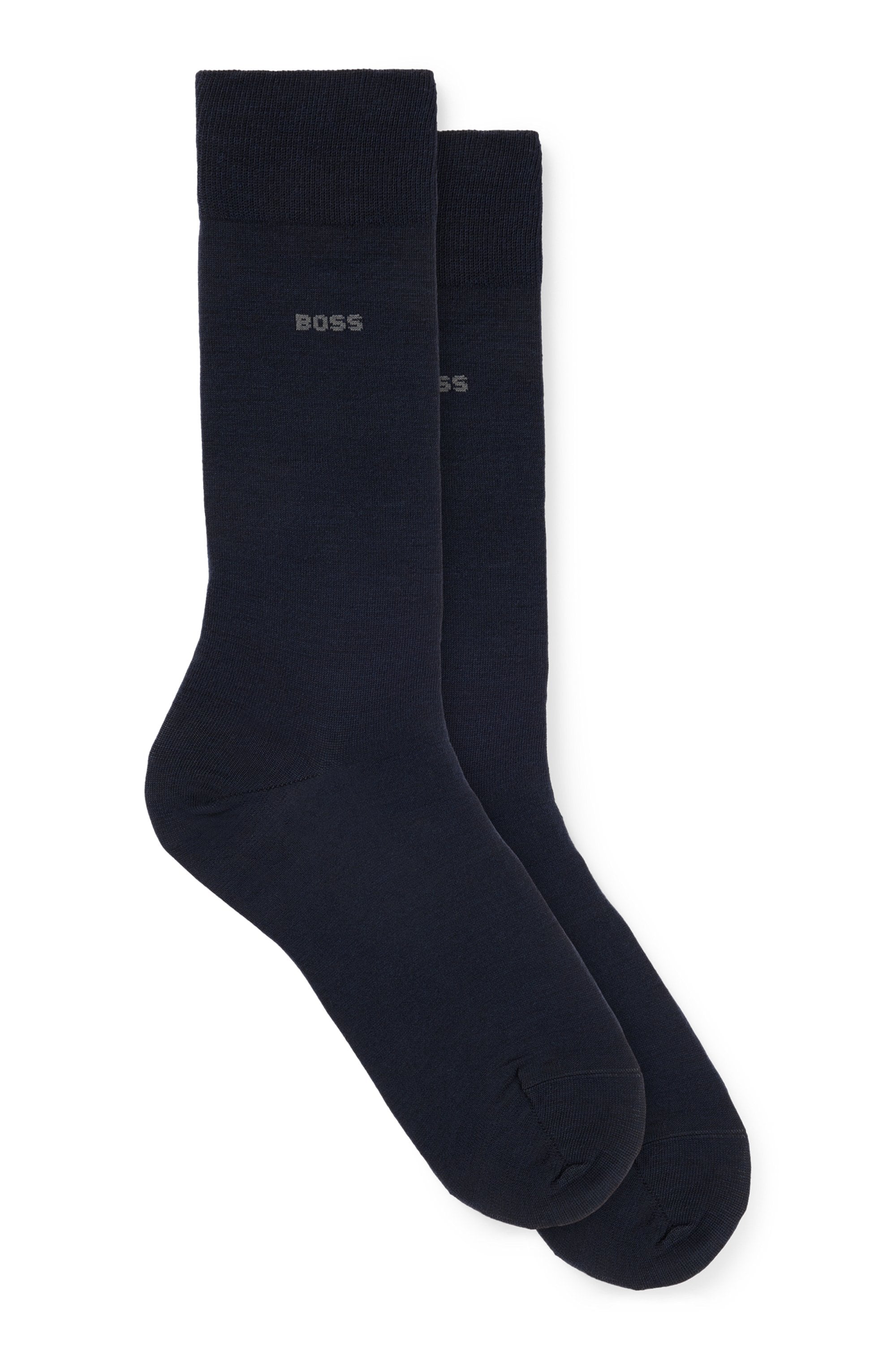 BOSS Socken »2P RS Uni WO« Packung, 2 Paar tlg. mit eingesticktem Markenlogo, Woll-Mix