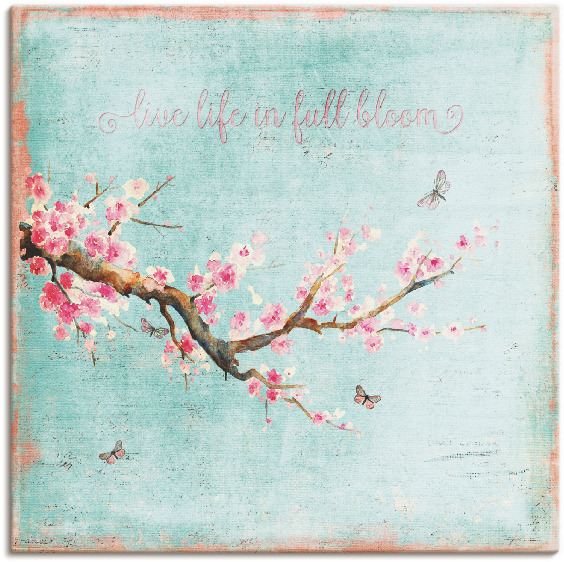 Artland Wandbild "Kirschblüte" Blumen 1 Stk. tlg. als Alubild, Leinwandbild in verschied. Größen