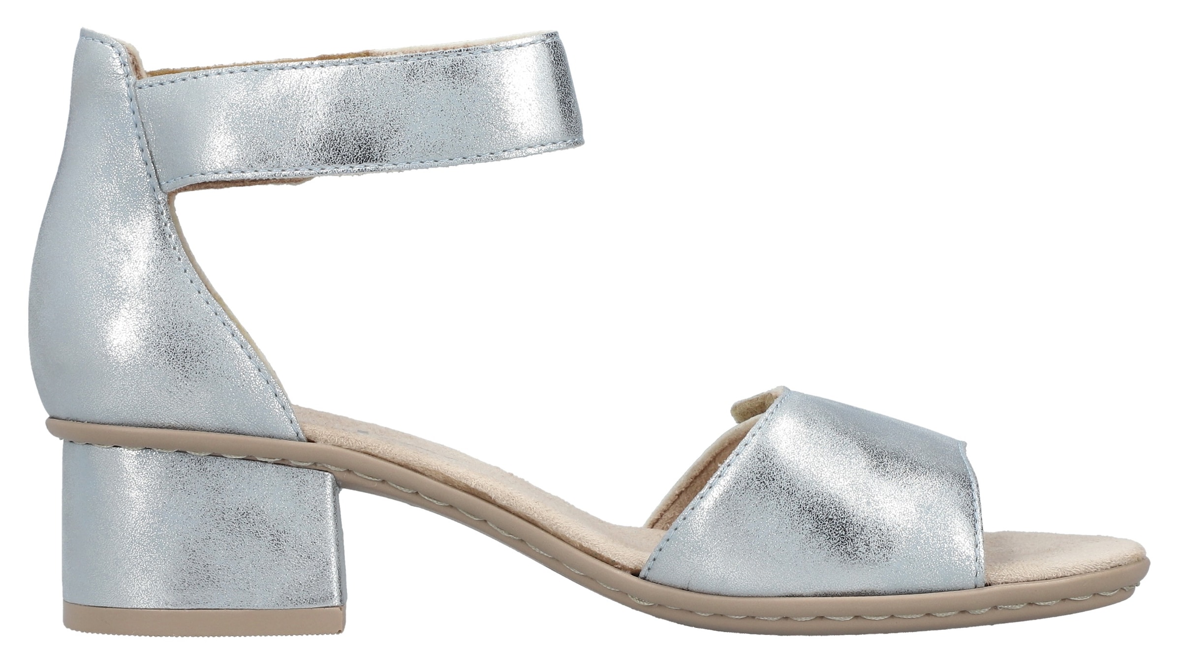 Rieker Sandalette, Sommerschuh, Sandale, Blockabsatz, mit praktischen Klettverschlüssen