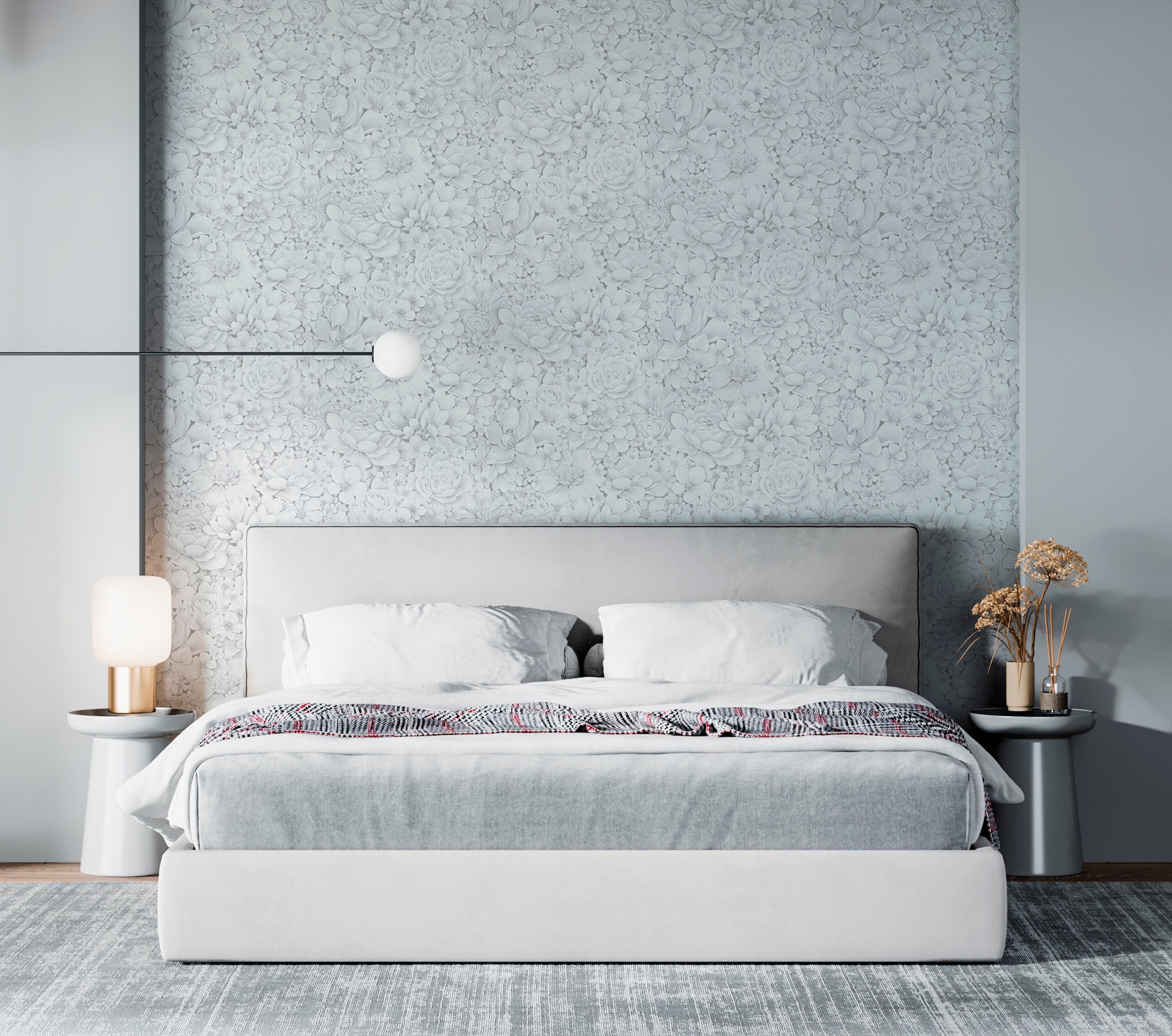 Marburg Vliestapete »Flower«, matt, Blattmotiv moderne Tapete für Wohnzimmer Schlafzimmer Küche
