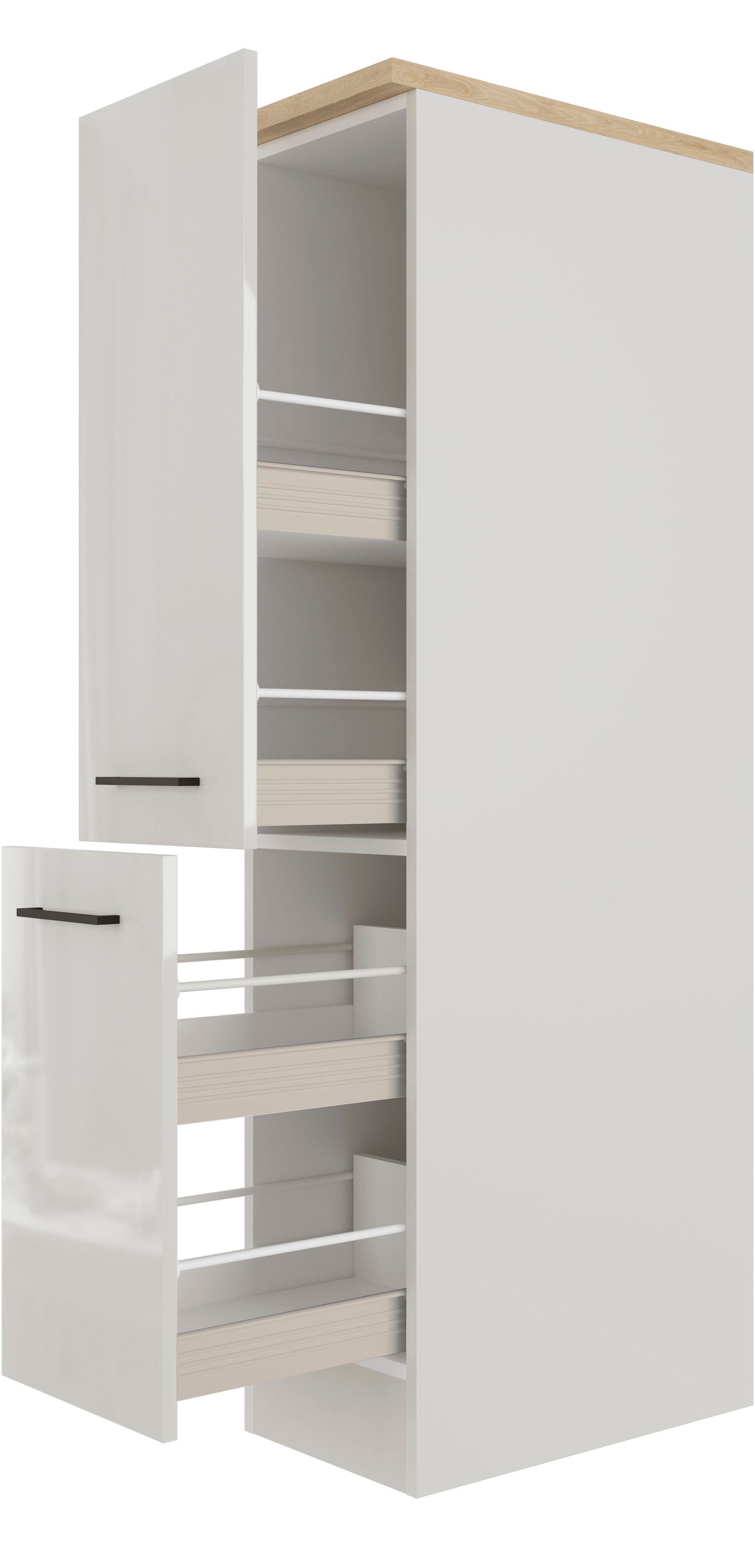 Flex-Well Apothekerschrank »Lund«, (B x H x T) 30 x 161 x 57 in Highboardhöhe