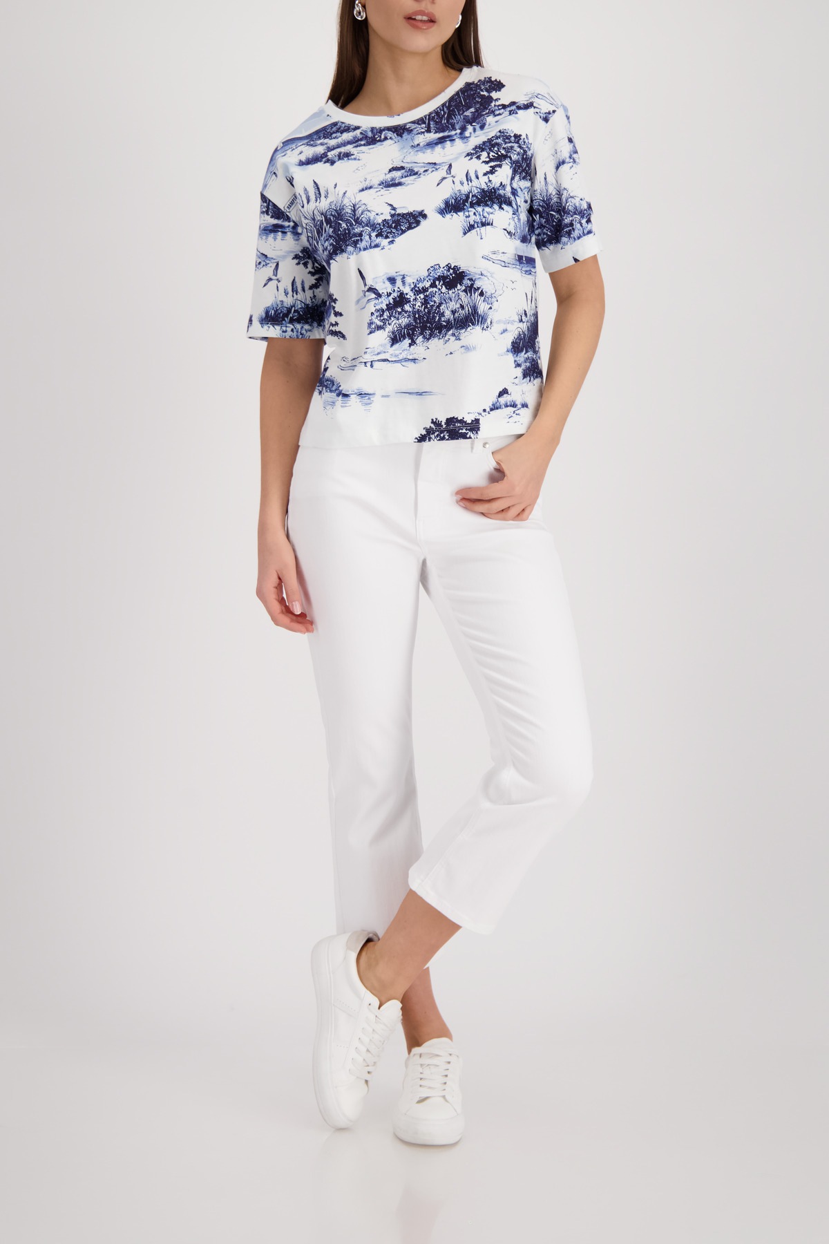 Monari T-Shirt Regular fit mit Landschaftsdruck