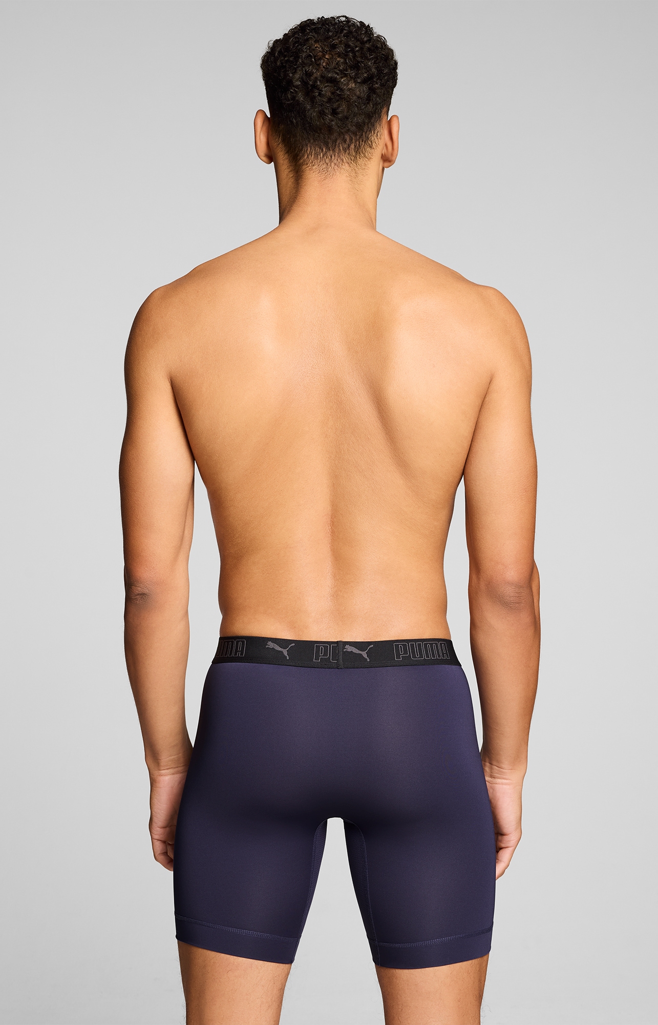 PUMA Langer Boxer »PUMA MEN SPORT MICROFIBER LONG BOXERS 2P« mit Logo-Bund