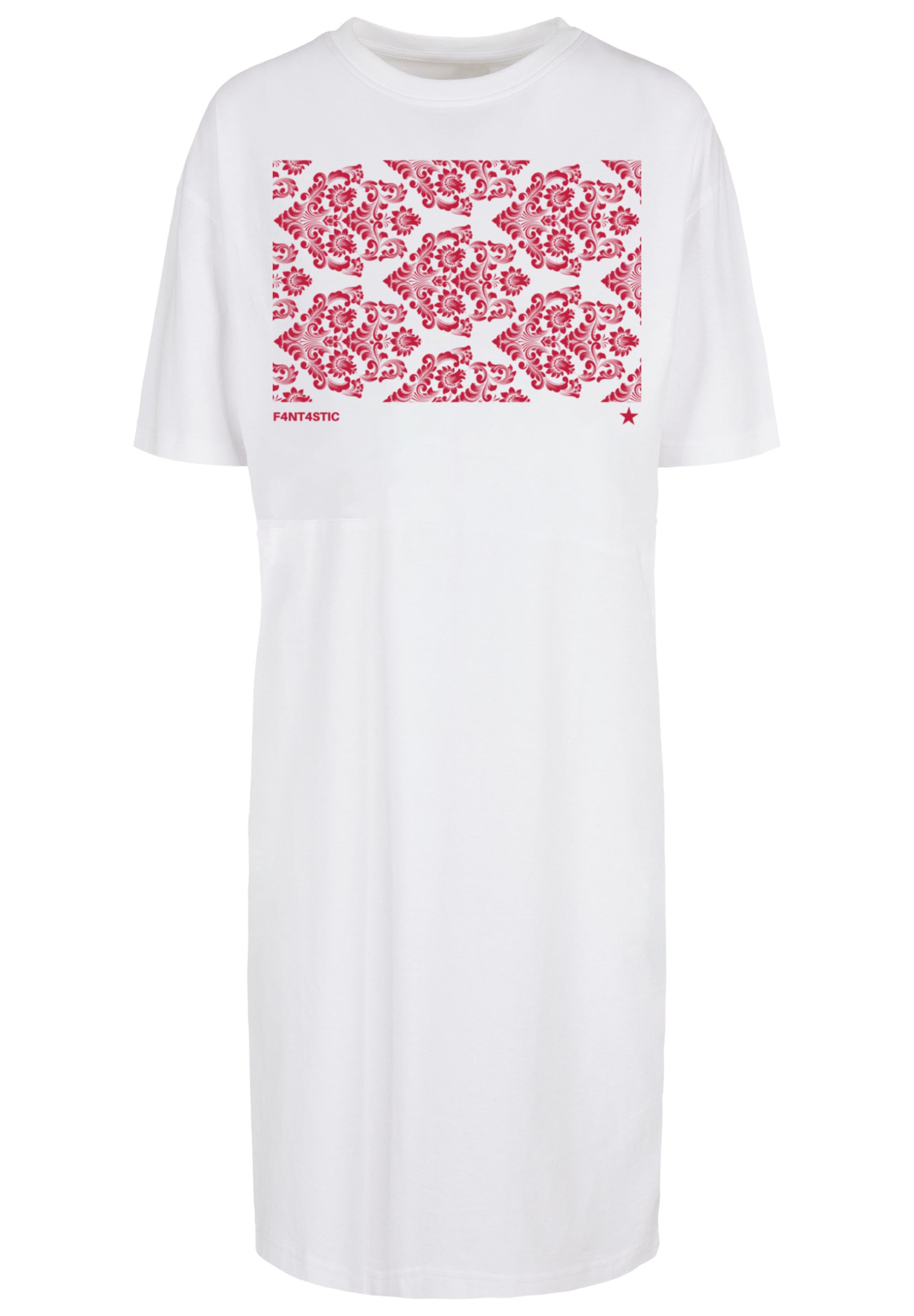 F4NT4STIC Shirtkleid »Muster Blumen Rot«, Print