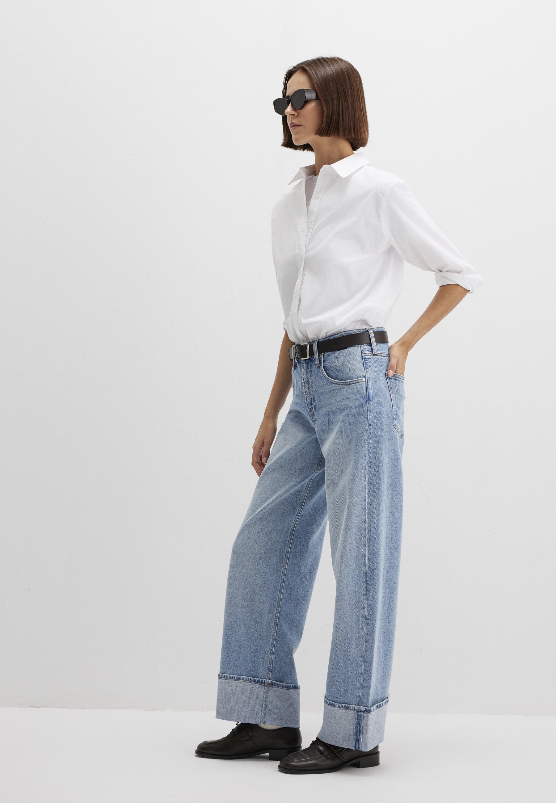 Mavi Weite Jeans "SANDRA" Cuffed Wide Leg günstig online kaufen