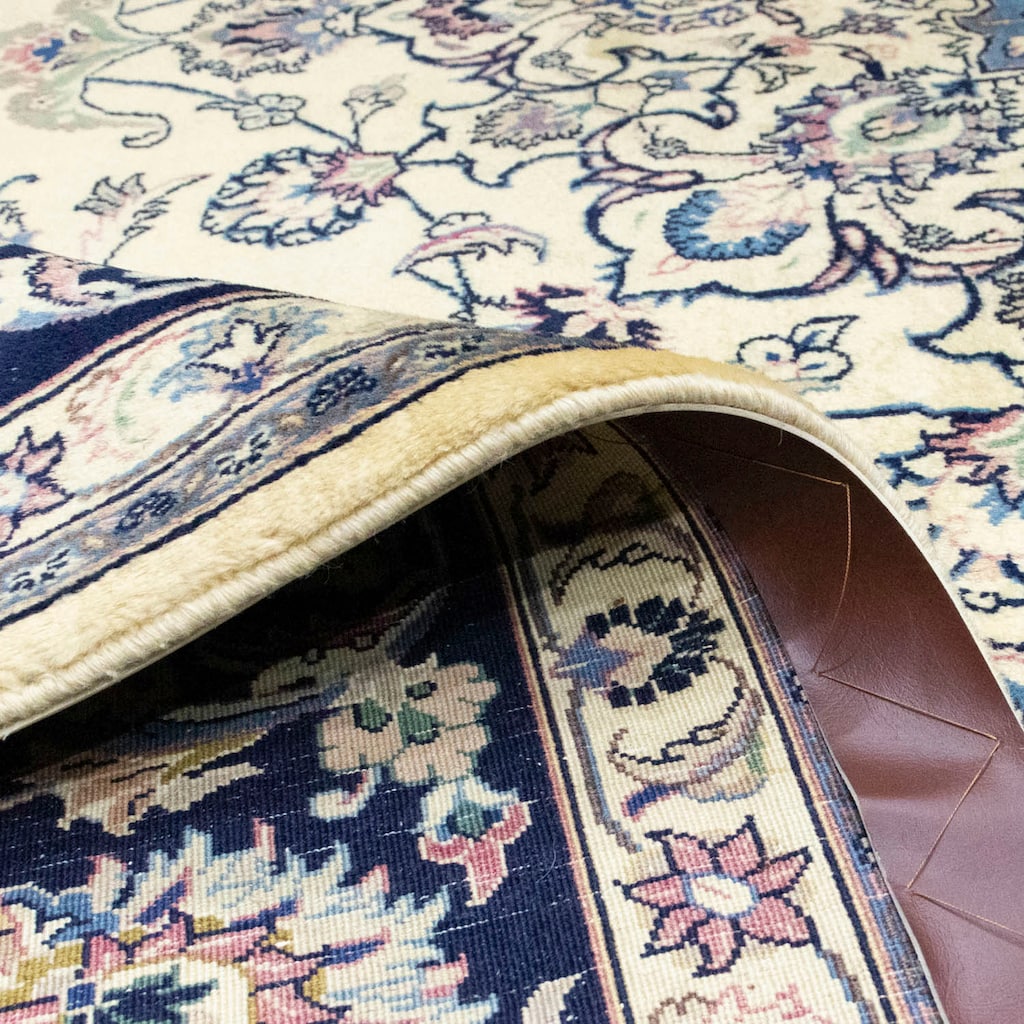 Wohnen Teppiche morgenland Wollteppich »Maschad Medaillon Beige chiaro 347 x 244 cm«, rechteckig, 1 mm Höhe, Unikat mit Zertifik