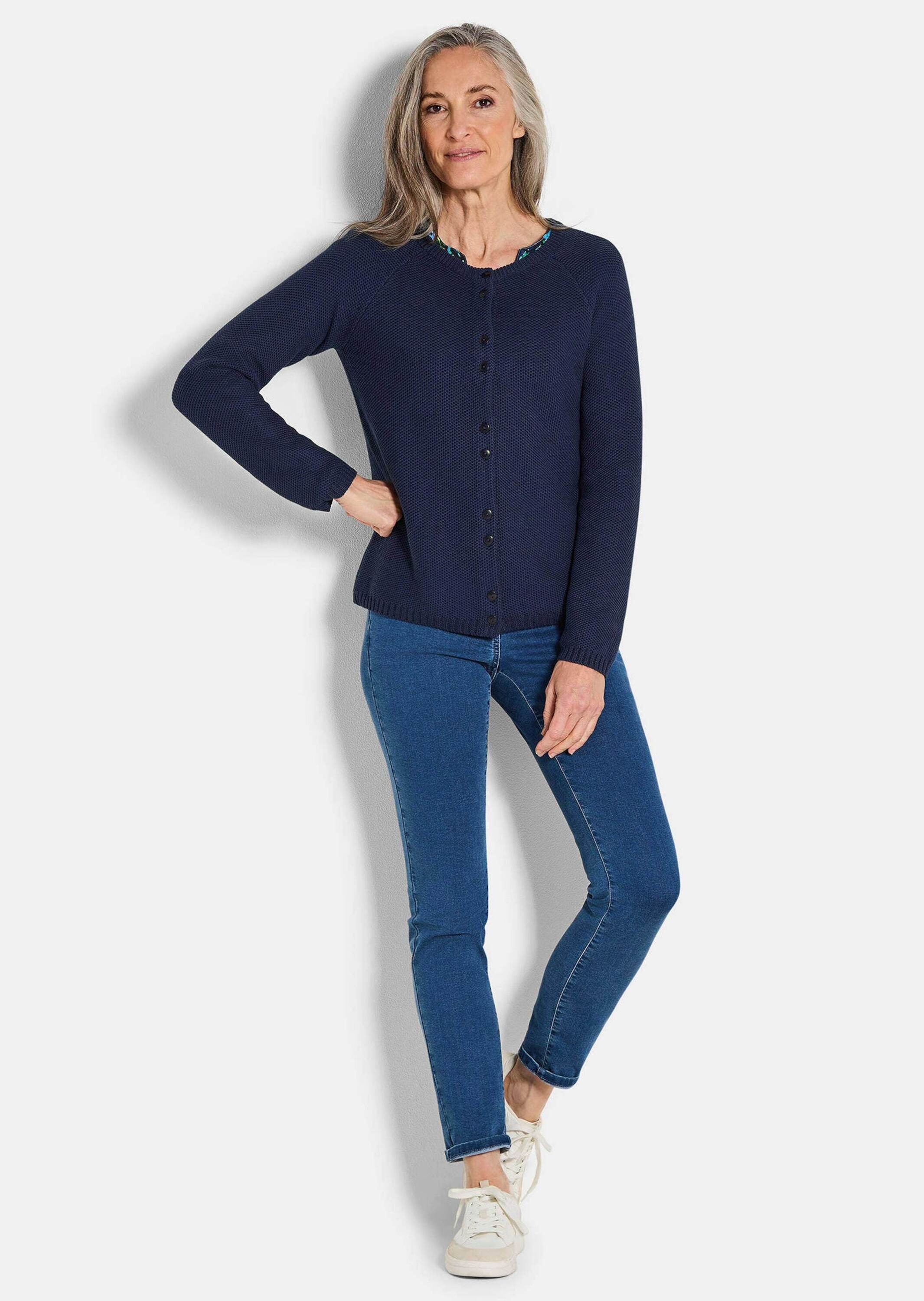 GOLDNER Strickjacke »Strickjacke aus reiner Baumwolle«