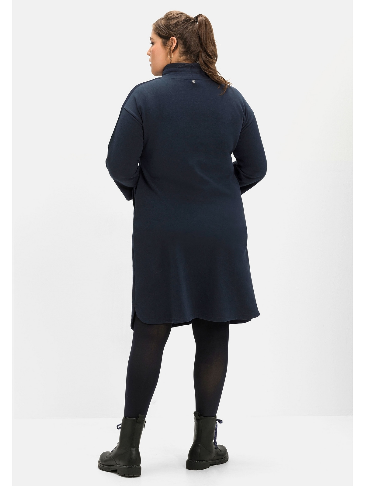 Sheego Sweatkleid »Große Größen«, mit Streifentape an Arm und Schulter  online kaufen | BAUR