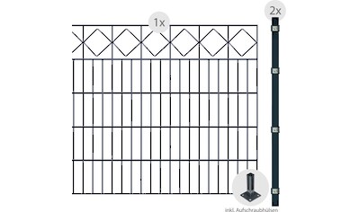 Zaun »ESSENTIAL 100 zum Aufschrauben "Karo"«