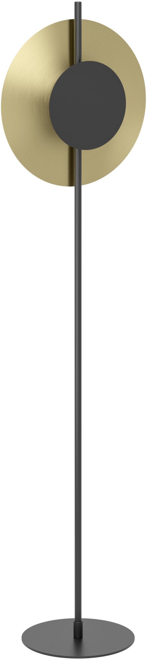 EGLO Stehlampe »TOCINA Stehlampe - Stahl - LED - 1X11W - IP20« LED-Modul 1 Stk. Warmweiß Standlampe, Indirekte Beleuchtung, messing-gebürstet, L38 x H150 cm