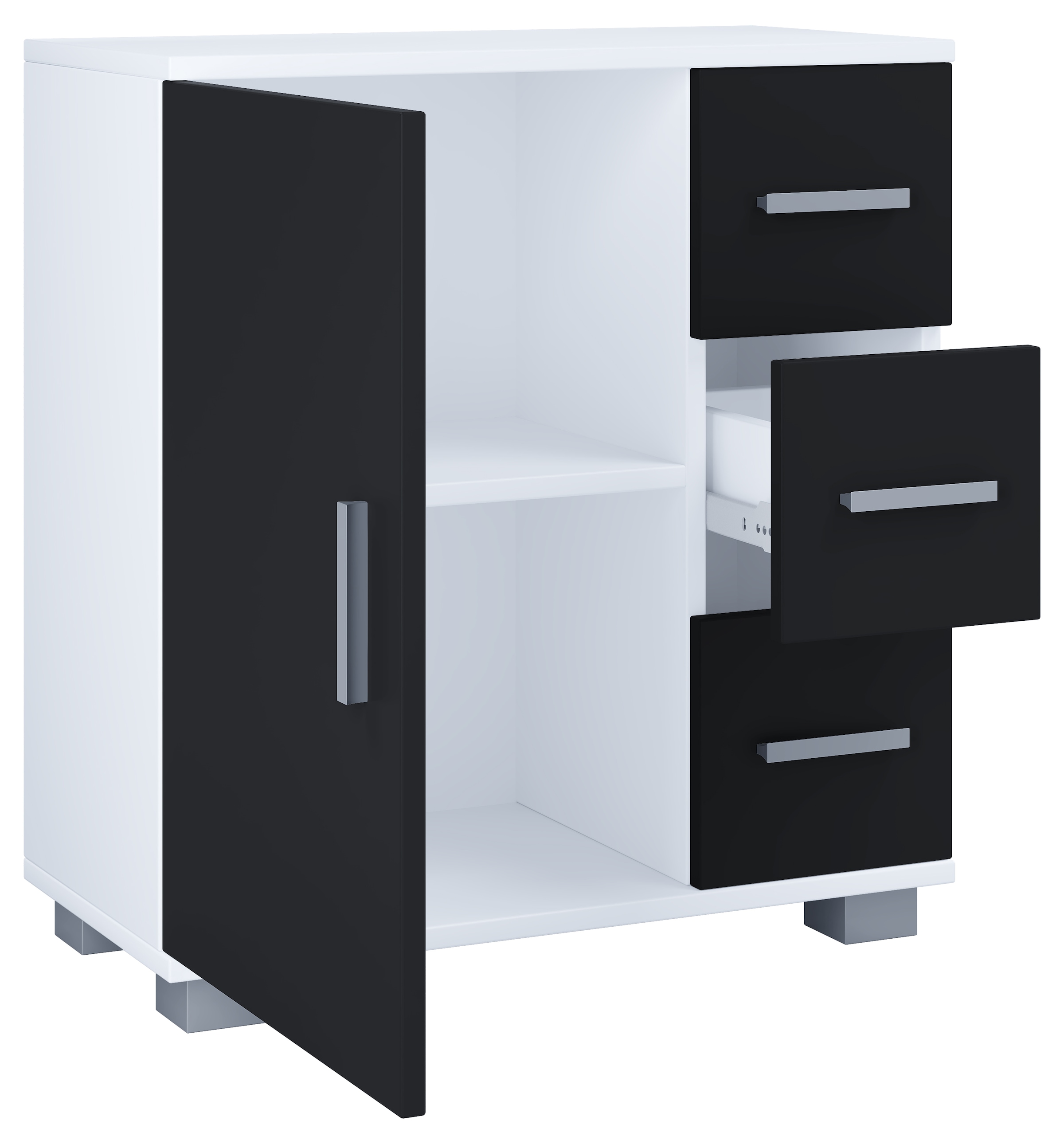 VCM Midischrank »Holz Badmöbel Midischrank Bad Schublade Zalo«