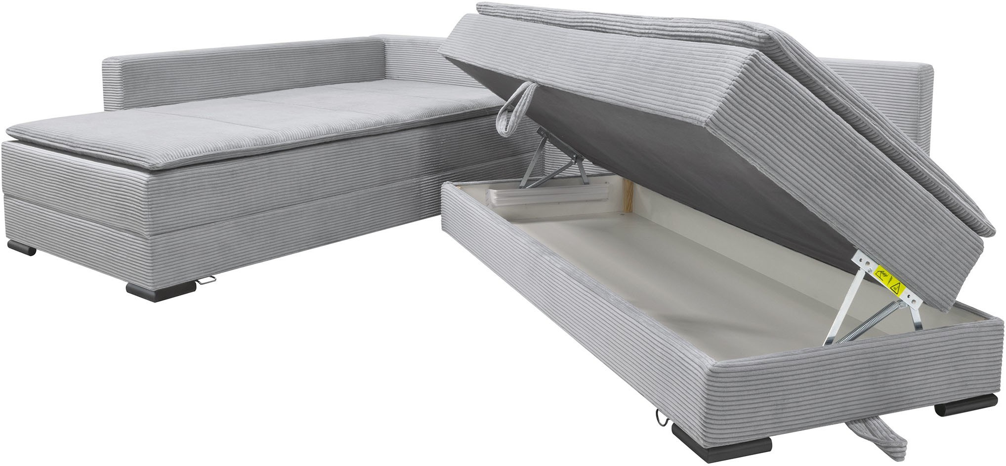 Thumbnail - OTTO home Ecksofa "Night & Day L-Form mit Dauer-Schlaffunktion, Cord-Bezug" inklusive Bettfunktion und Bettkasten