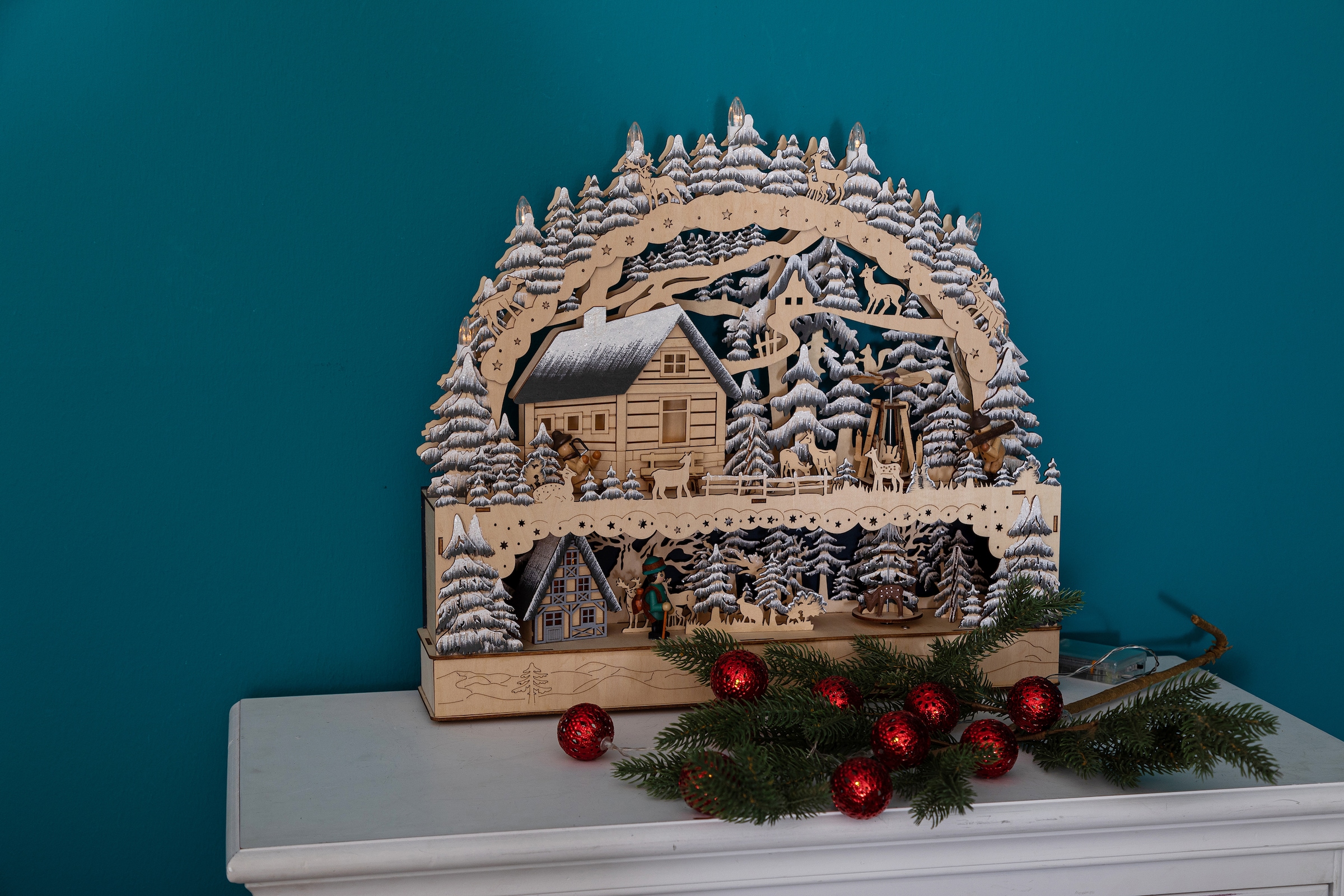 47 »Weihnachtsdeko«, BAUR Höhe ca. Holz, affaire mit cm aus Beleuchtung, LED Schwibbogen LED | Home bestellen