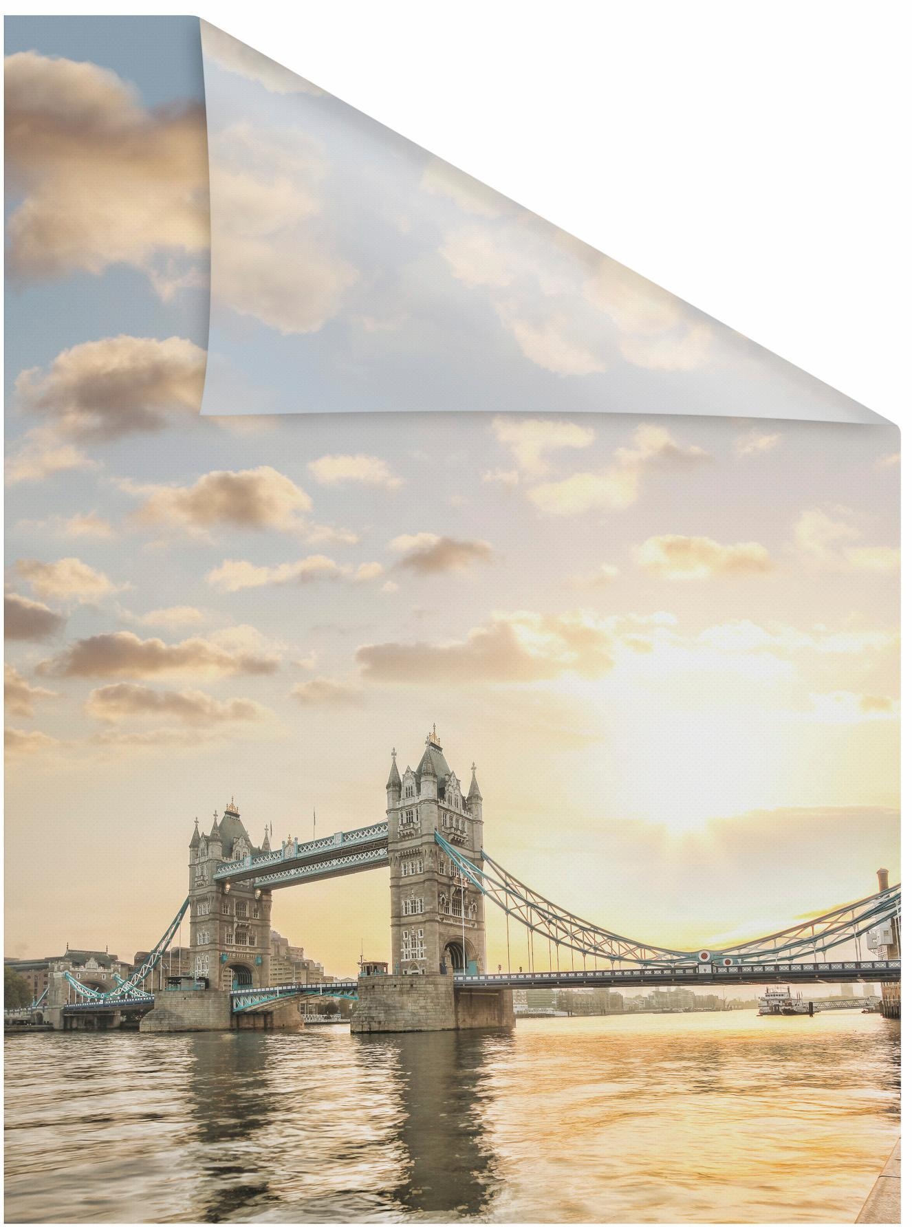 LICHTBLICK ORIGINAL Fensterfolie "Tower Bridge" 1 Stk. blickdicht strukturi günstig online kaufen