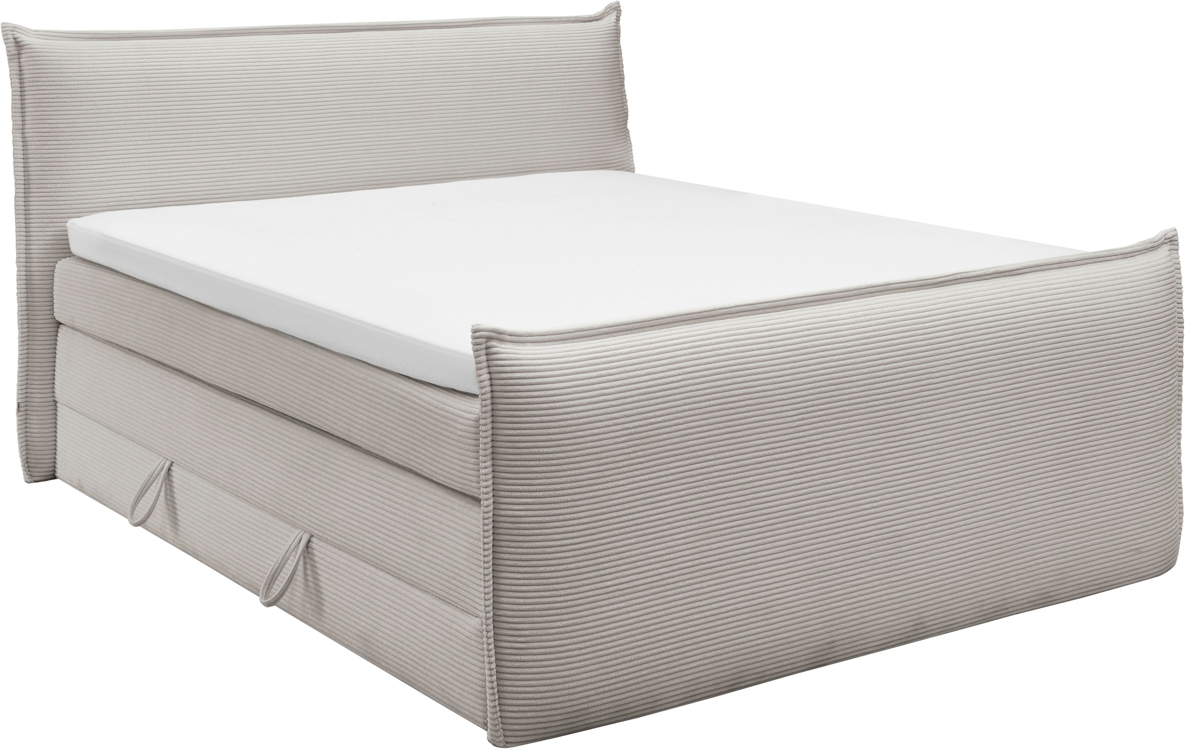 set one by Musterring Boxspringbett "Florida" in modernem Cord-Bezug, mit B günstig online kaufen