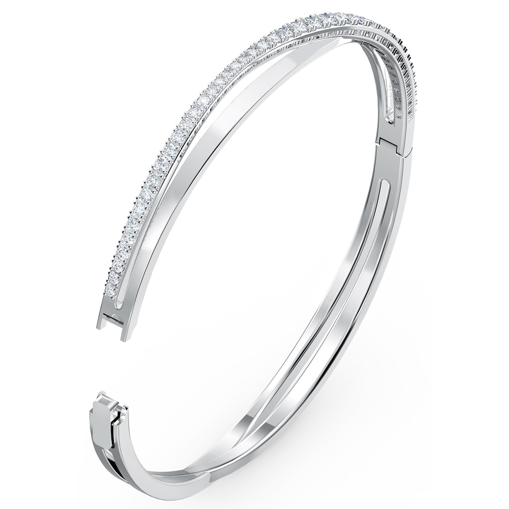 Swarovski Armreif »Twist Rows, weiss, rhodiniert, 5565210, 5572725, 5572726«