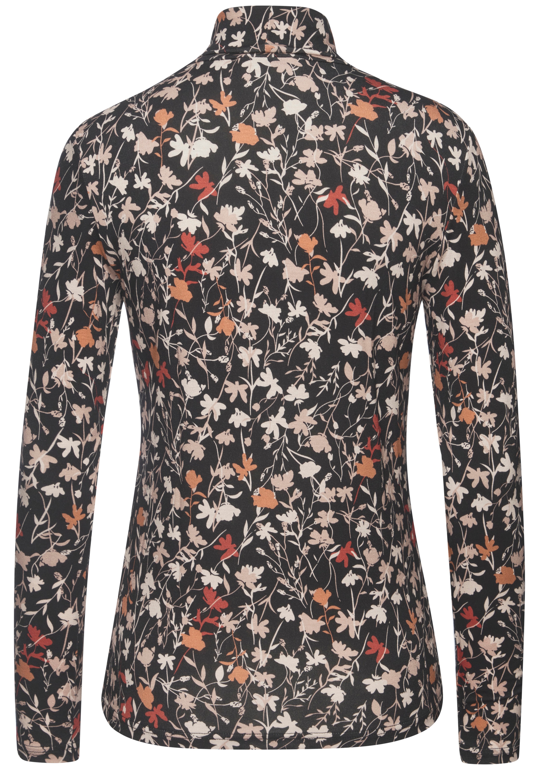 LASCANA Rollkragenshirt mit Blumenprint, Jerseyshirt, modisches Basic günstig online kaufen