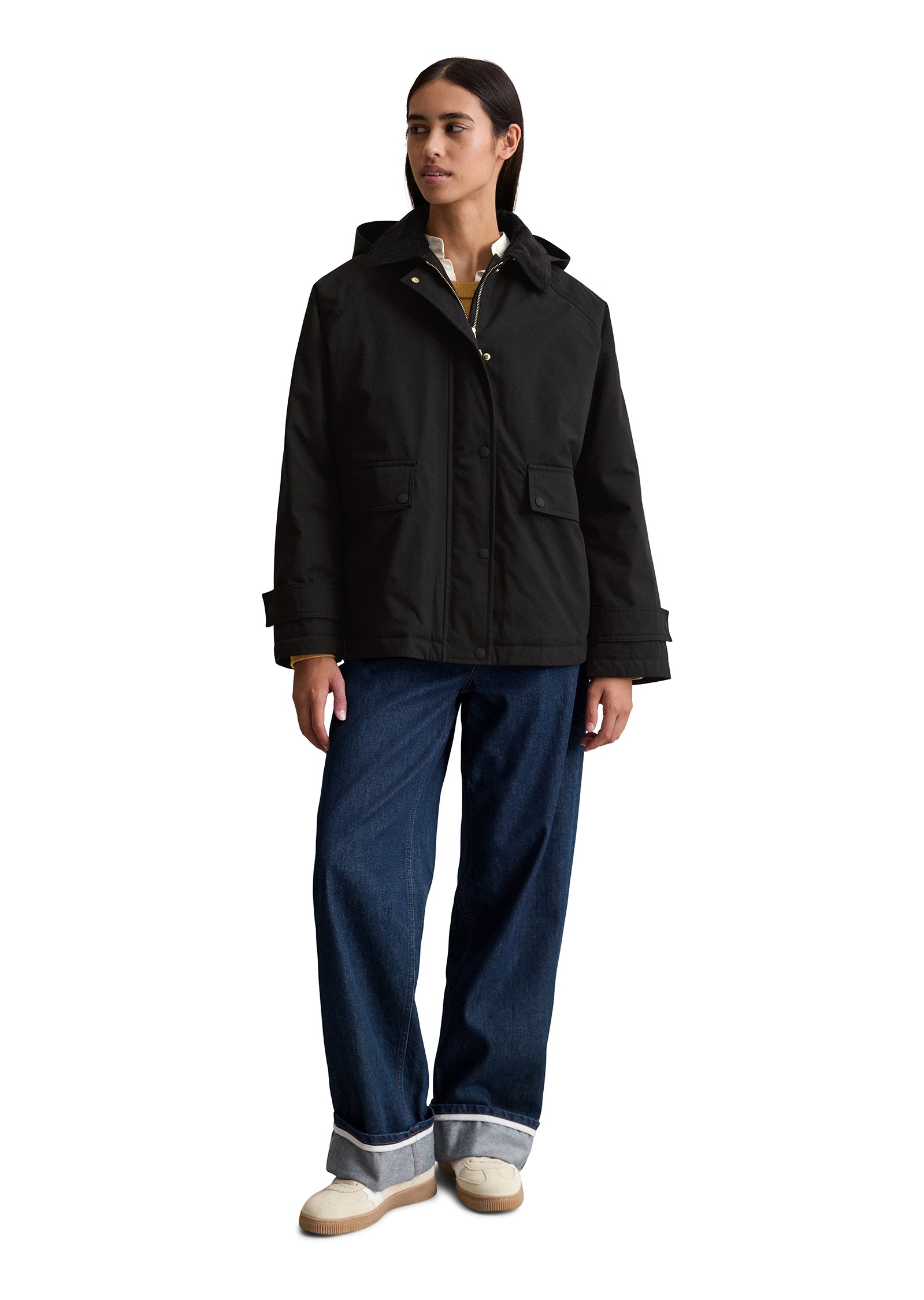 Marc O'Polo DENIM Kurzmantel »aus Waxed-ORganic-Cotton-Nylon-Mix«