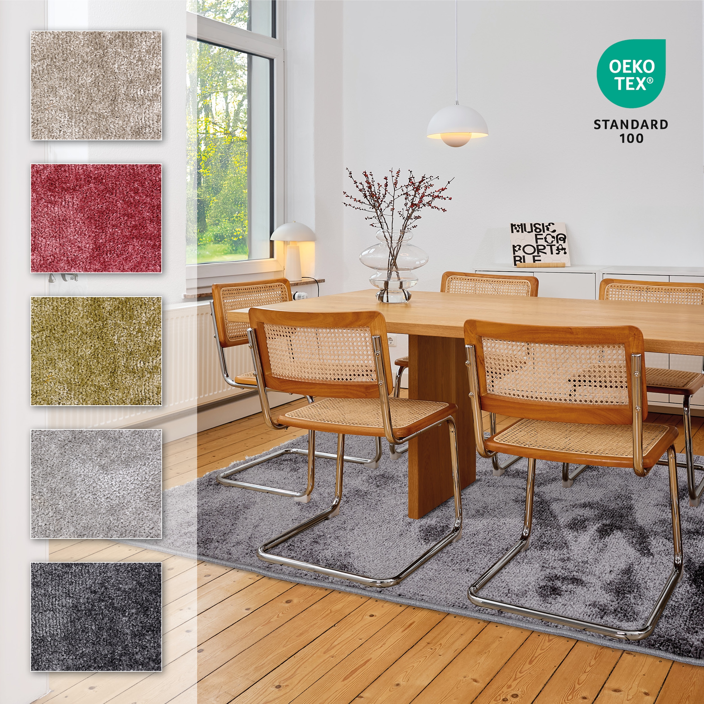 ASTRA Teppich »Stevie 250«, rechteckig, 9 mm Höhe, weicher Kurzflor, gewebt, Wohnzimmer, Schlafzimmer