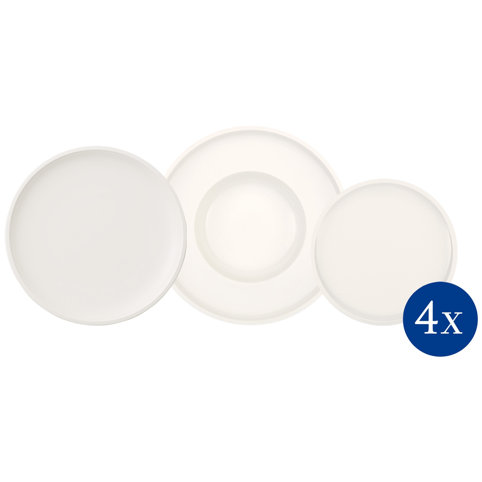 Villeroy & Boch Geschirr-Set "Tafel-Set Artesano Original weiß" Spülmaschinengeeignet, Mikrowellenfest