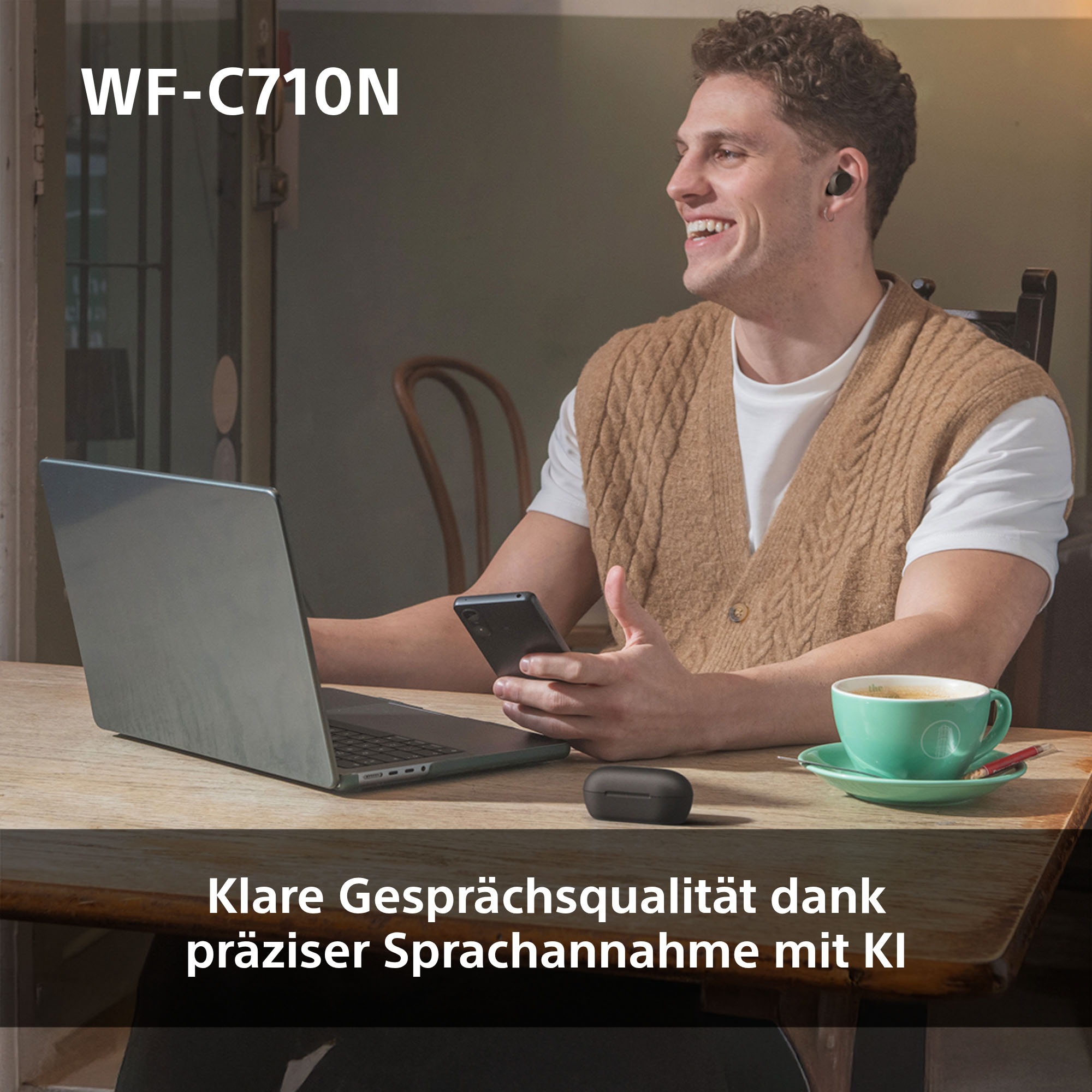 Sony In-Ear-Kopfhörer »WF-C710N«, Bluetooth-A2DP Bluetooth-AVRCP Bluetooth (Audio Video Remote Control Profile)-HFP-HSP, Active Noise Cancelling (ANC)-Freisprechfunktion-Multi-Point-Verbindung-Rauschunterdrückung-Sprachsteuerung