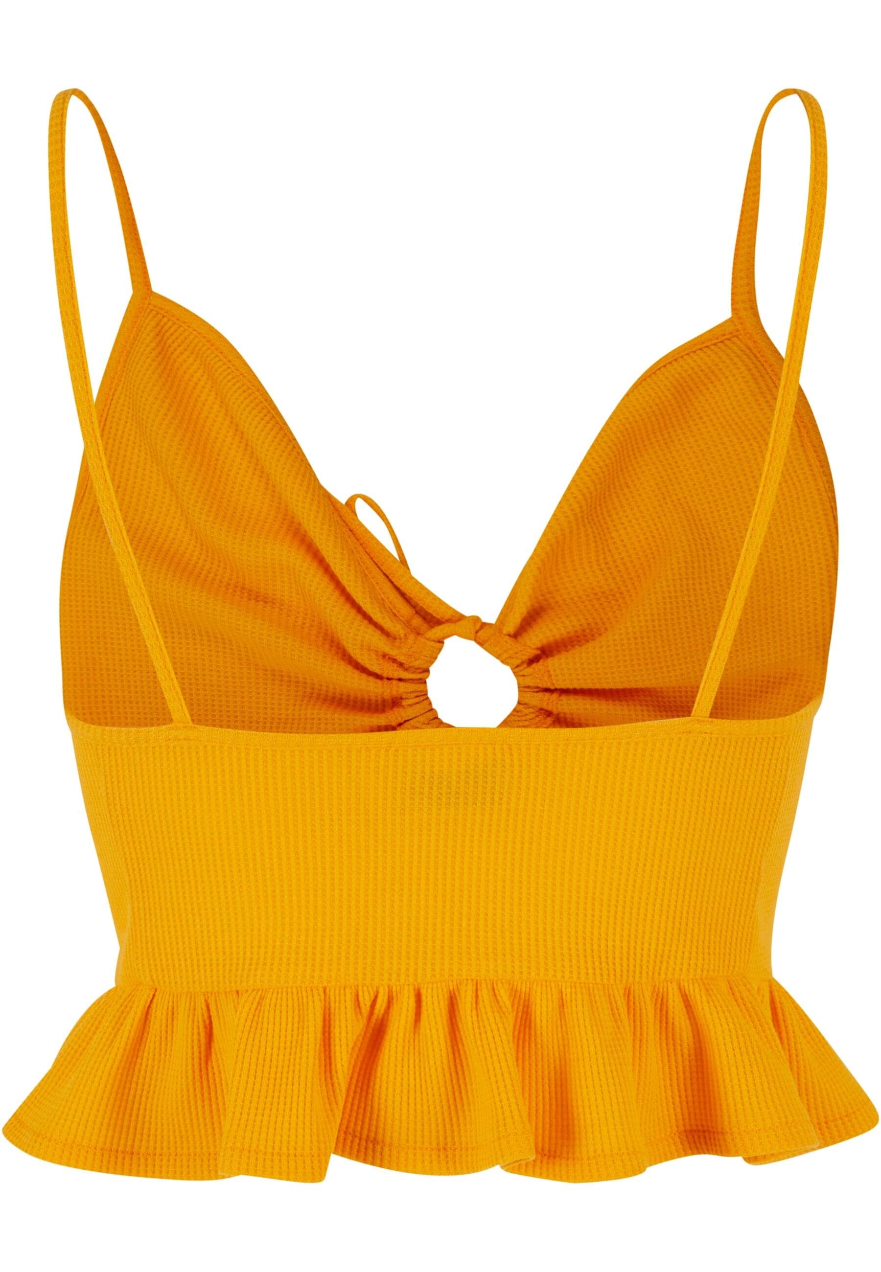 URBAN CLASSICS Bügelloser BH »Urban Classics Damen Ladies Waffle Pique Ruffle Top«