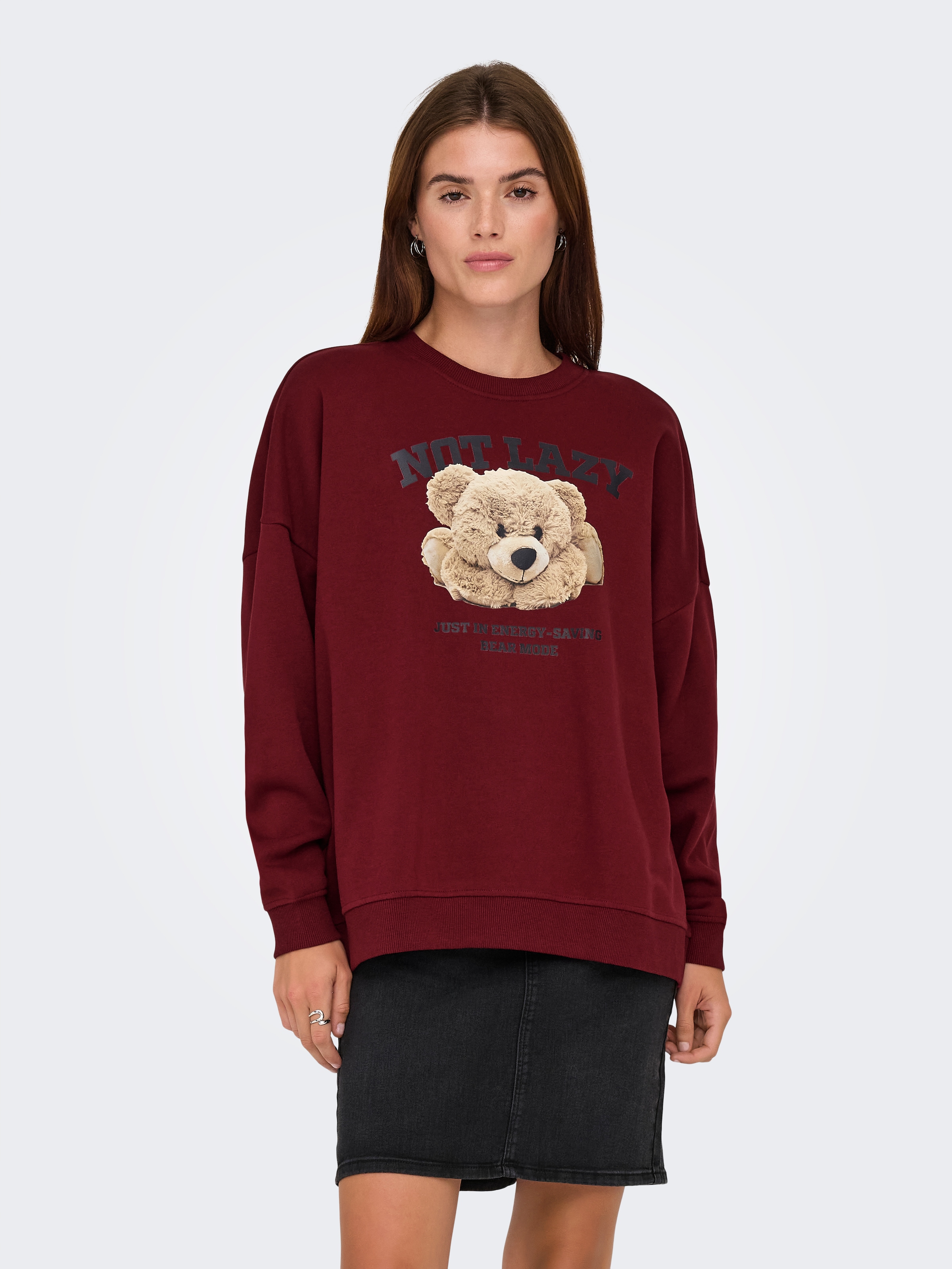 ONLY Sweatshirt "ONLBILA L/S BEAR O-NECK SWT" günstig online kaufen