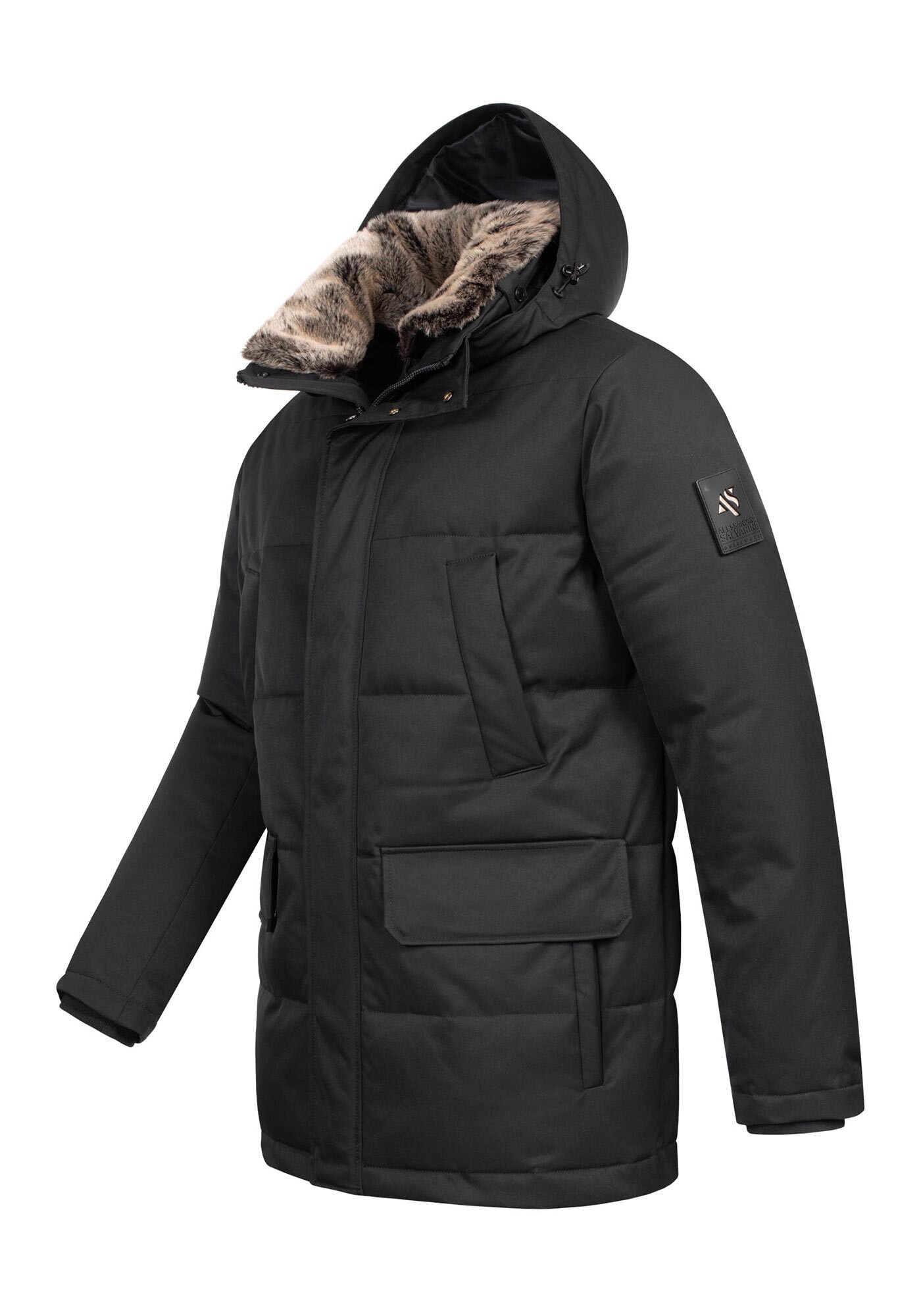 Alessandro Salvarini Winterjacke »ASGiova« Parka mit warmem Kunstfellkragen und hochwertigem Obermaterial