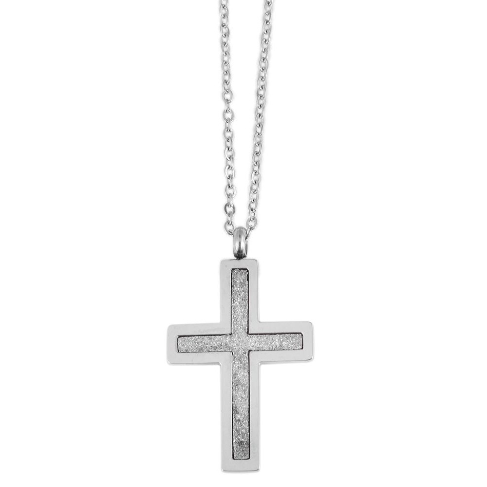 Adelia's Anchor Chain Necklace Stainless Steel Silver 43cm